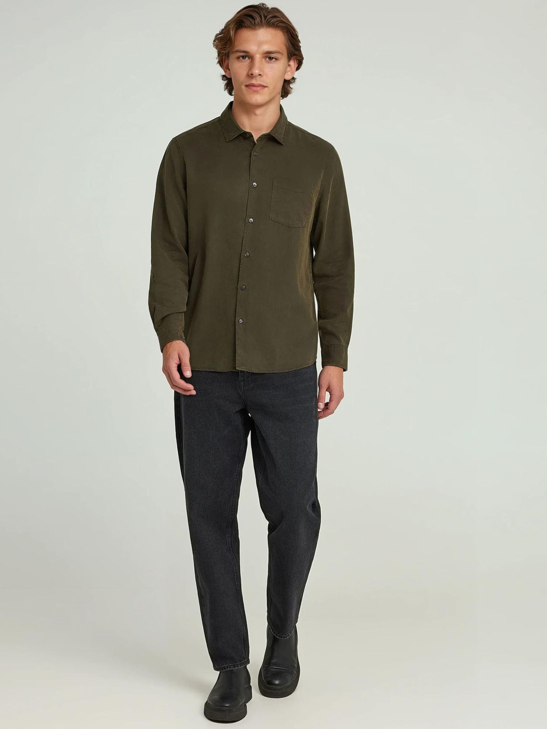 Funky Buddha Marškiniai rusvai žalia