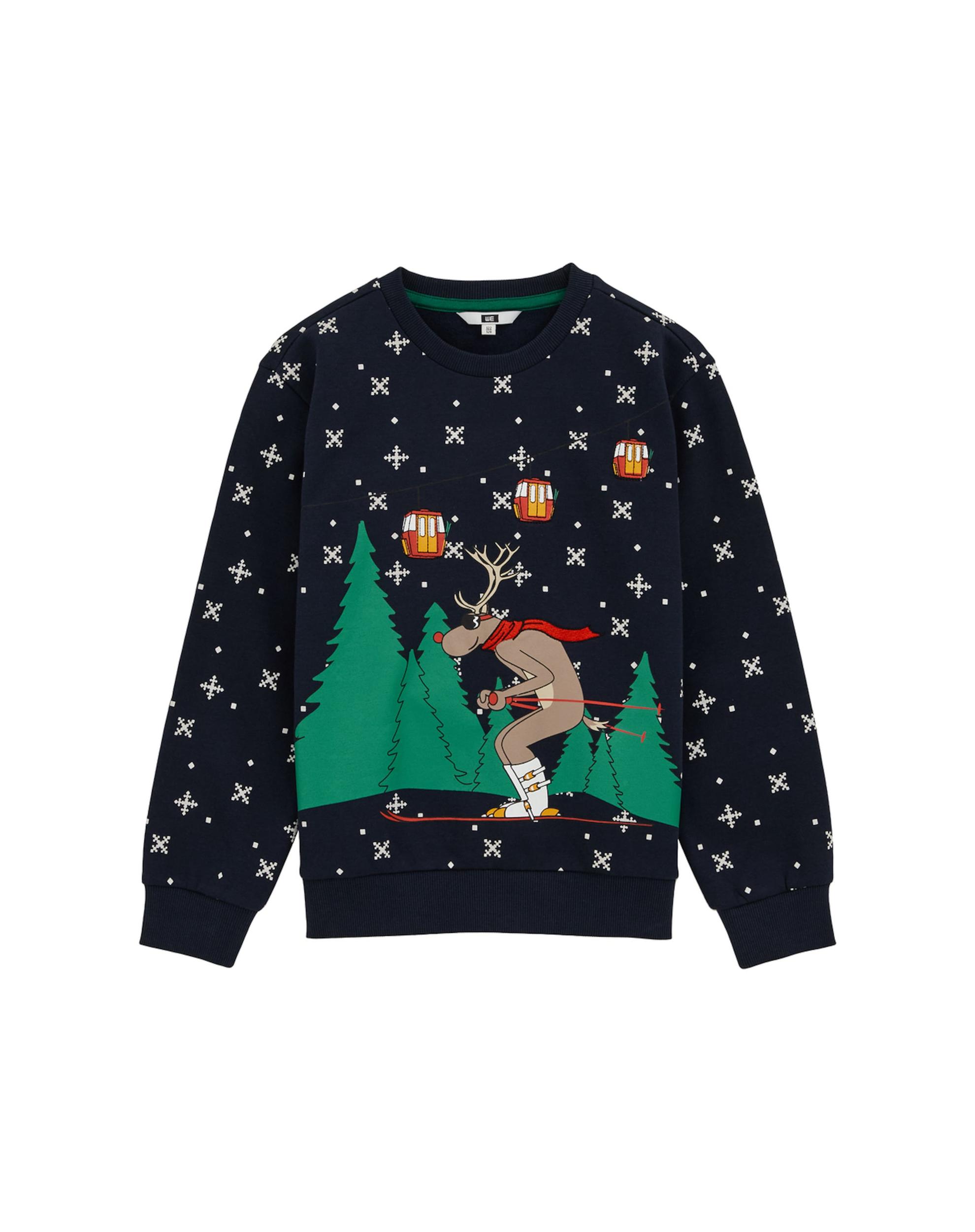 WE Fashion Megztinis be užsegimo tamsiai mėlyna jūros spalva / mišrios spalvos