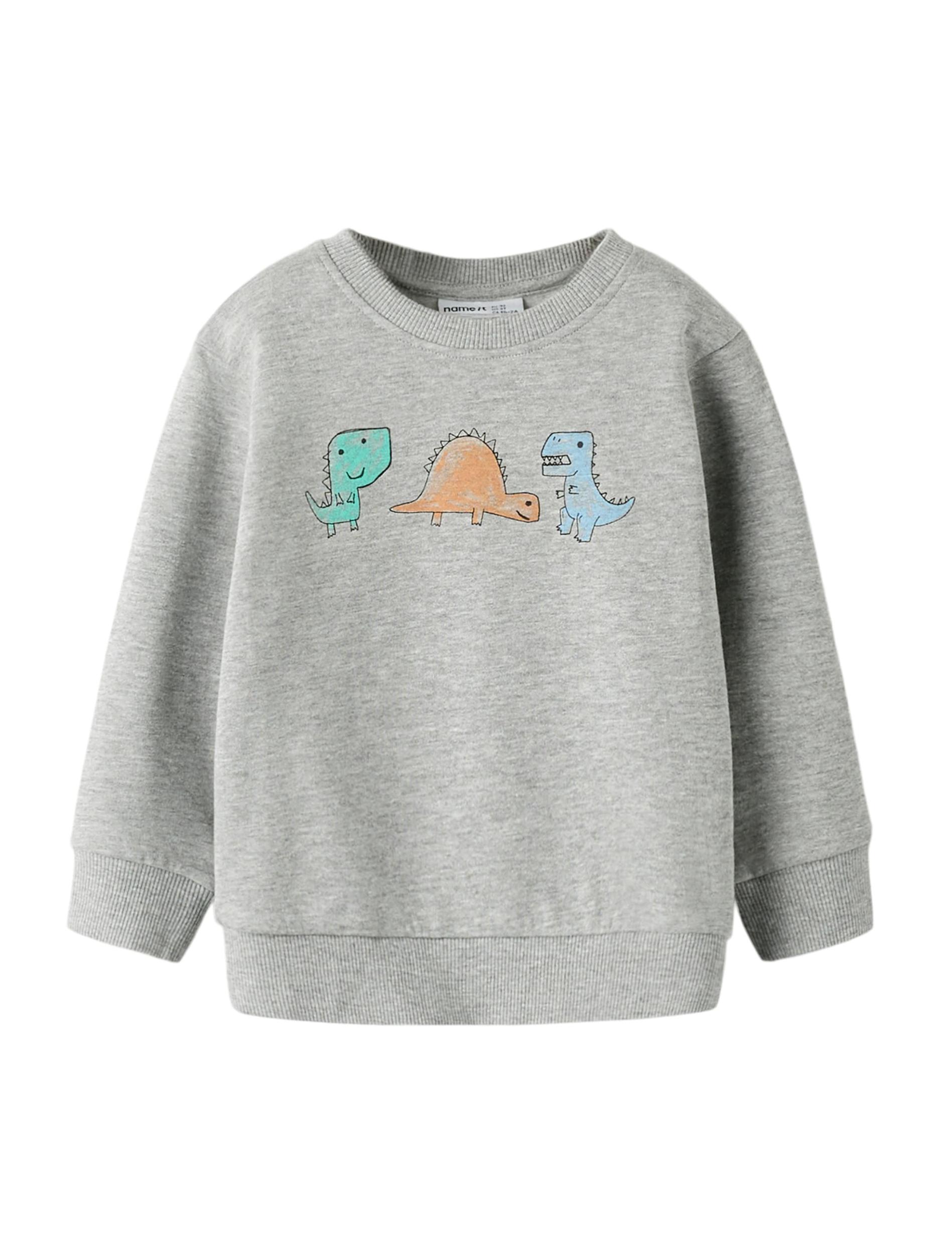 NAME IT Megztinis be užsegimo 'NMMSIKKO' šviesiai mėlyna / margai pilka / oranžinė