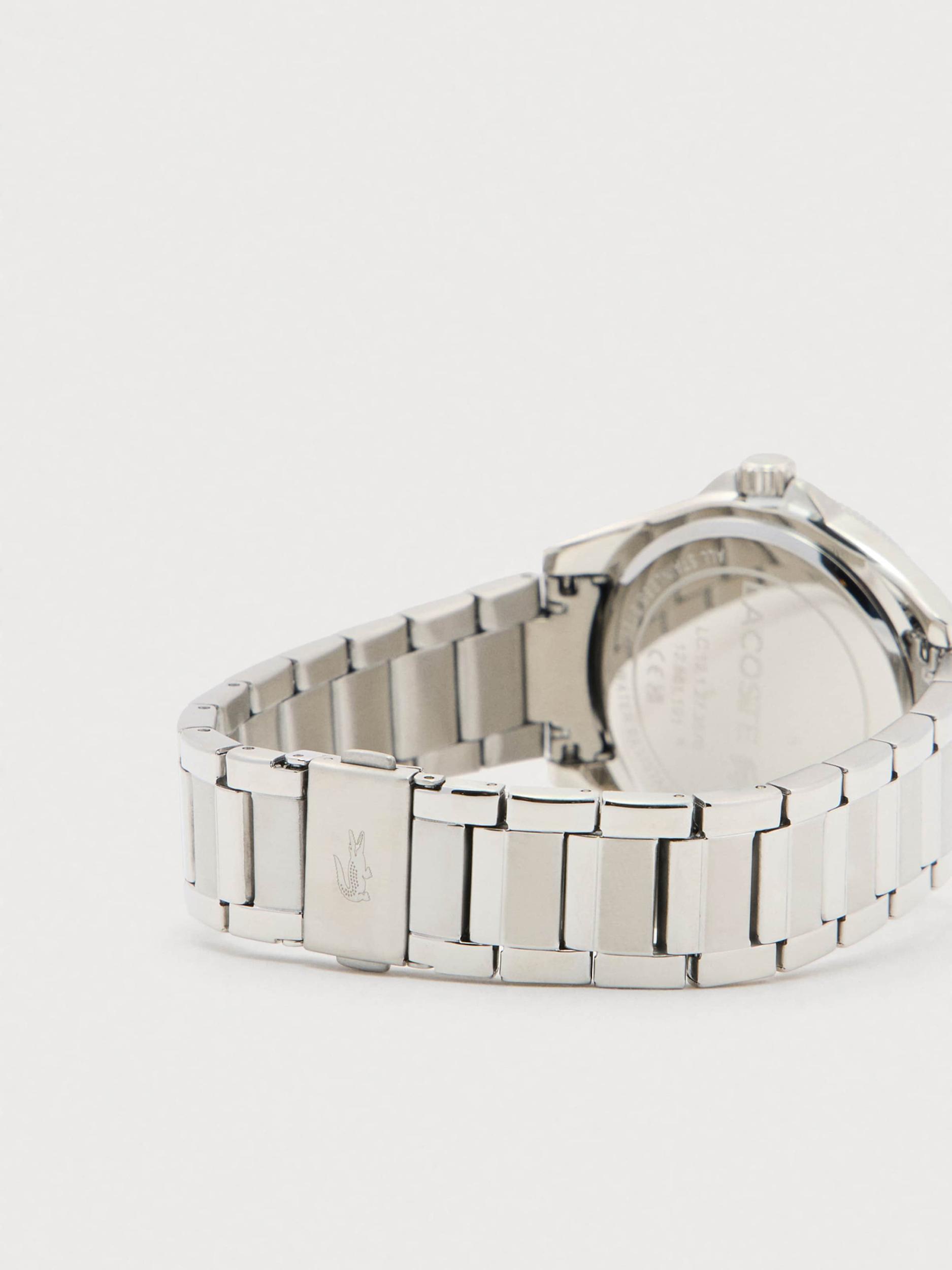 LACOSTE Analoginis (įprasto dizaino) laikrodis 'Mainsail' tamsiai mėlyna / šviesiai žalia / sidabrinė