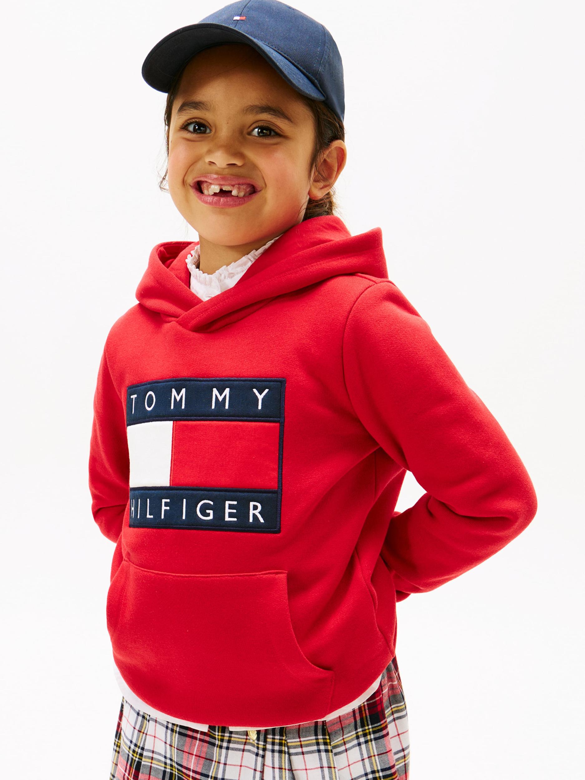 TOMMY HILFIGER Megztinis be užsegimo 'Heritage' tamsiai mėlyna jūros spalva / raudona / balta