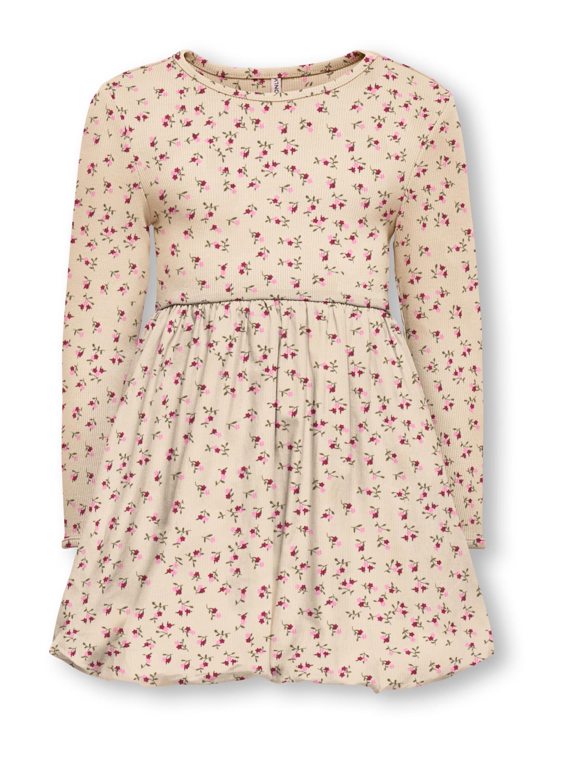 Only Mini Suknelė 'KMGTRINNY' smėlio spalva / žalia / rožių spalva / tamsiai rožinė