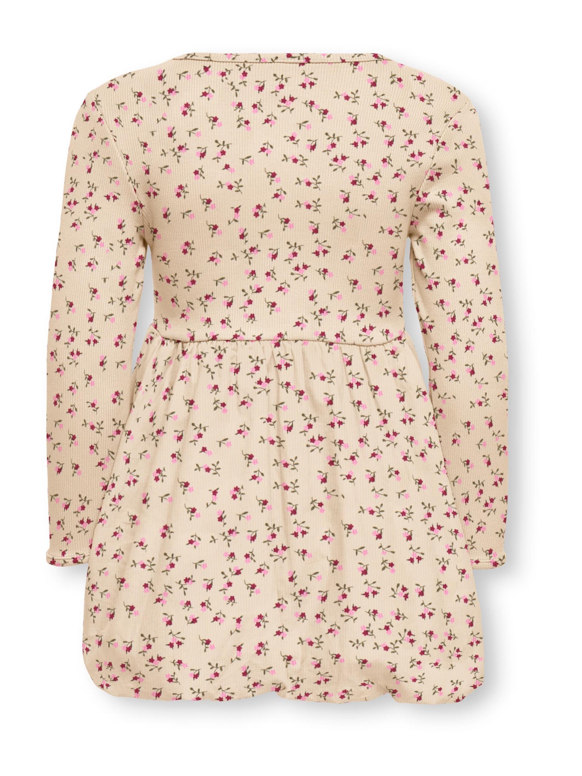 Only Mini Suknelė 'KMGTRINNY' smėlio spalva / žalia / rožių spalva / tamsiai rožinė