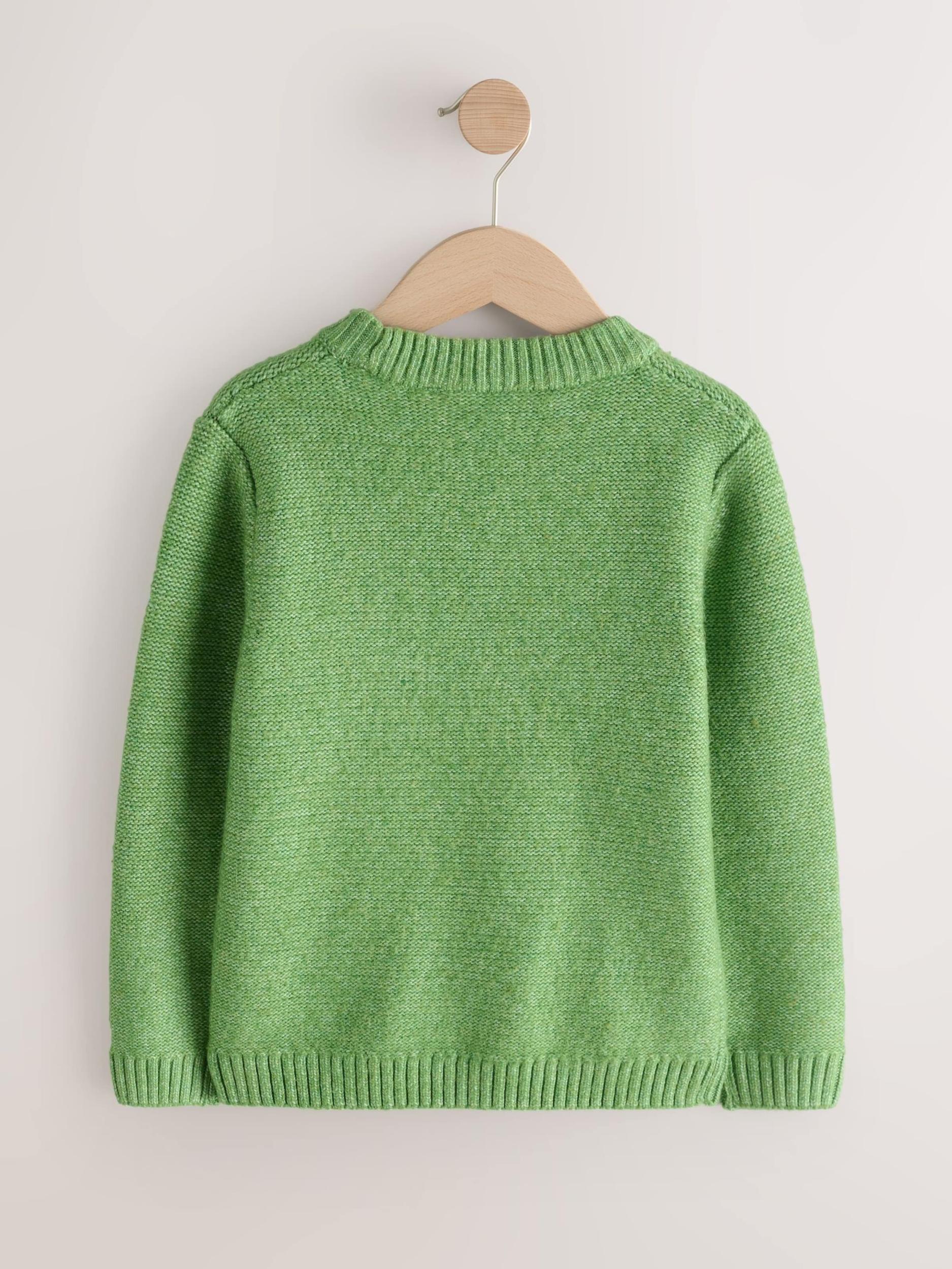 Next Megztinis žaliosios citrinos spalva / smaragdinė spalva / šviesiai oranžinė / balta