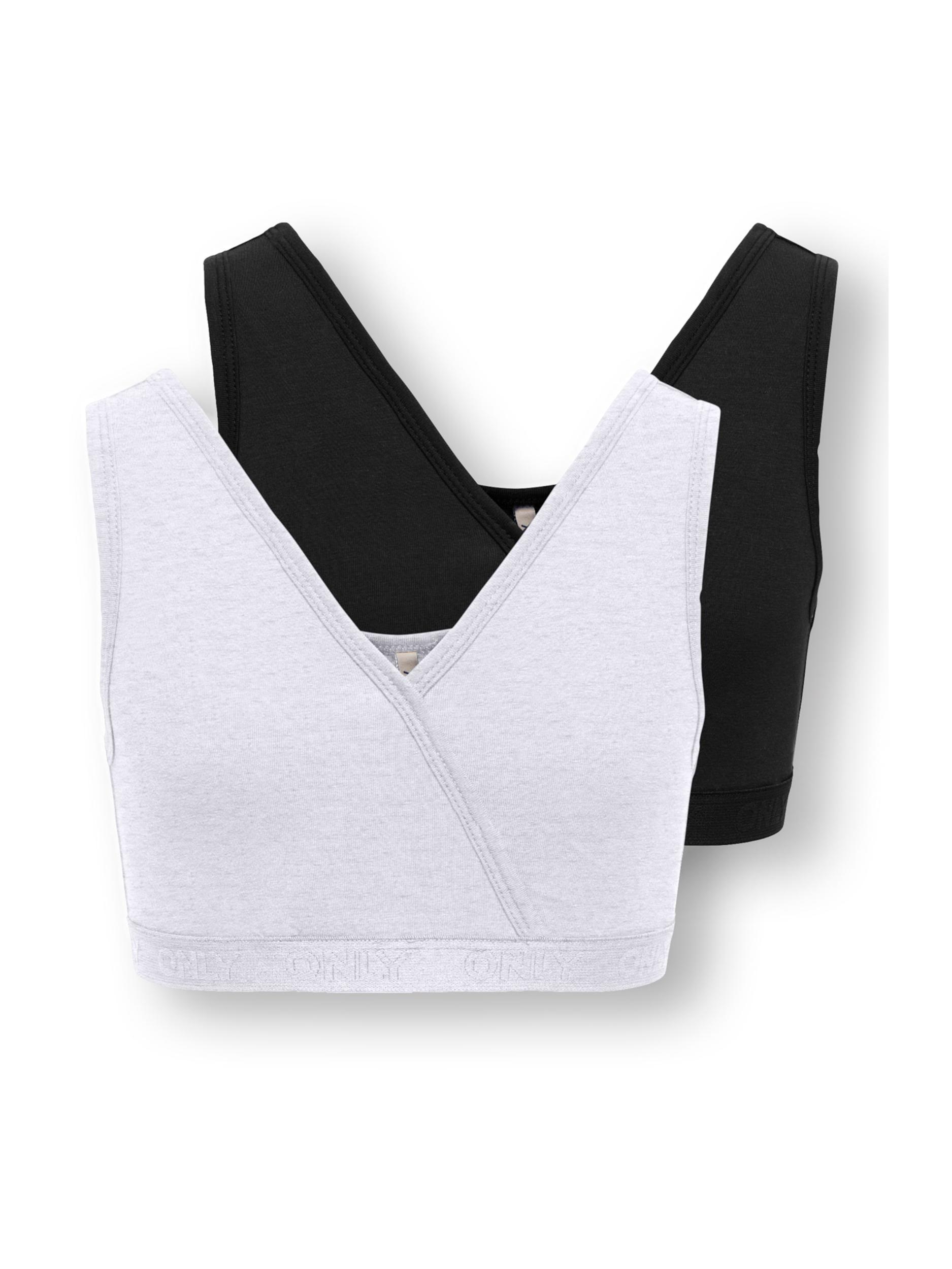 ONLY GIRLS Liemenėlė 'KOGLola' margai pilka / juoda