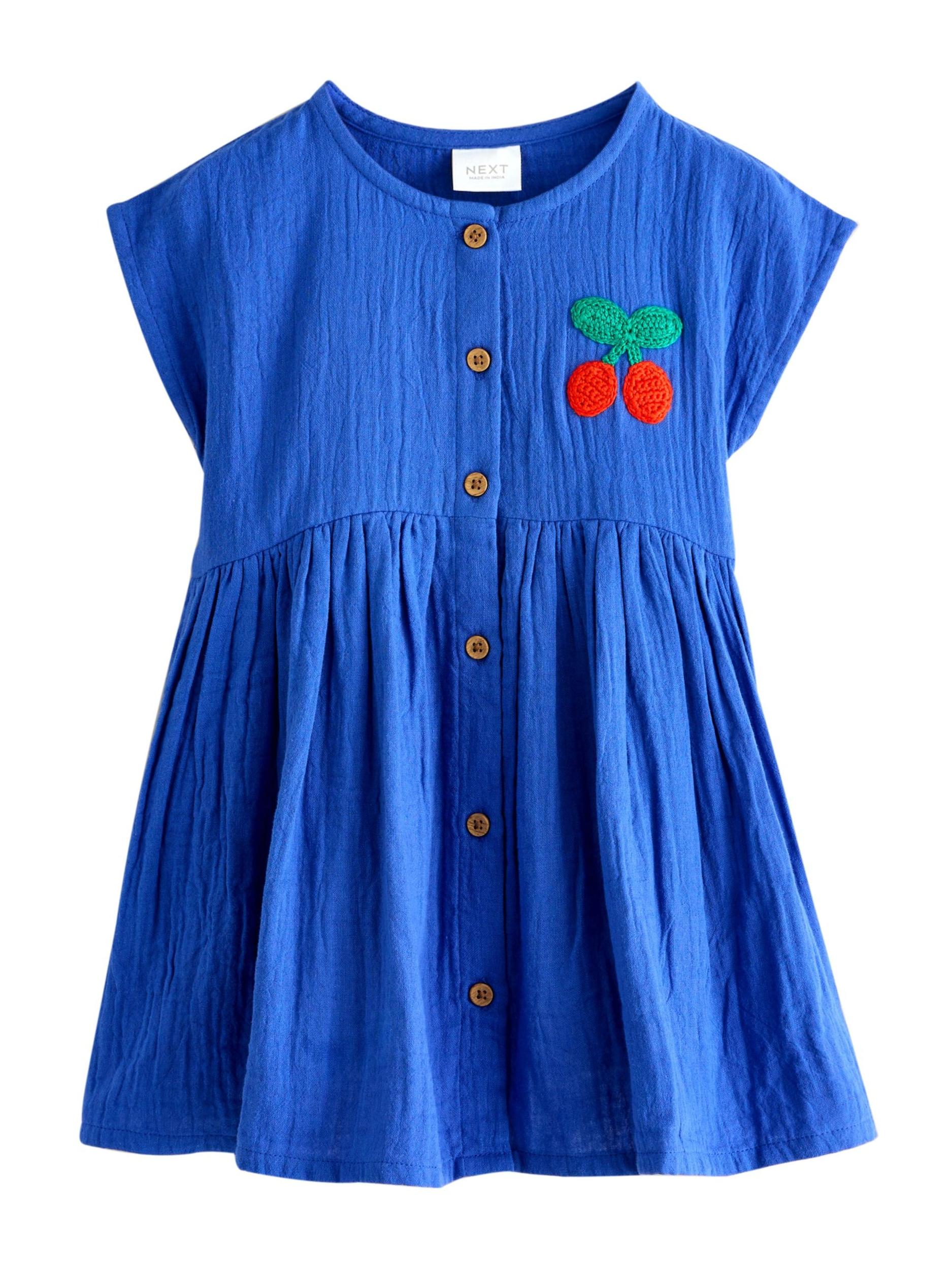 Next Suknelė mėlyna / nefrito spalva / raudona