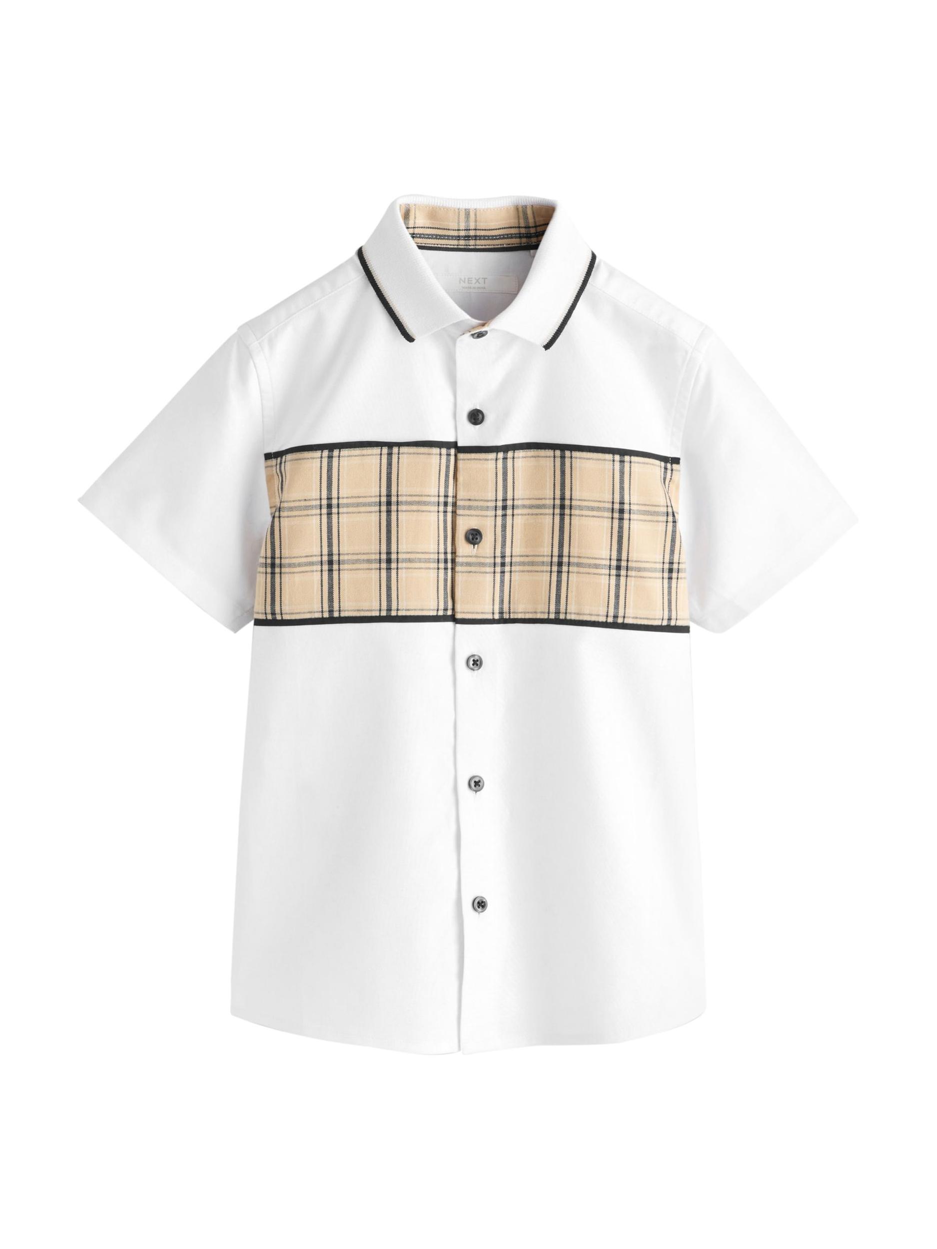 Next Marškiniai kapučino spalva / juoda / balta