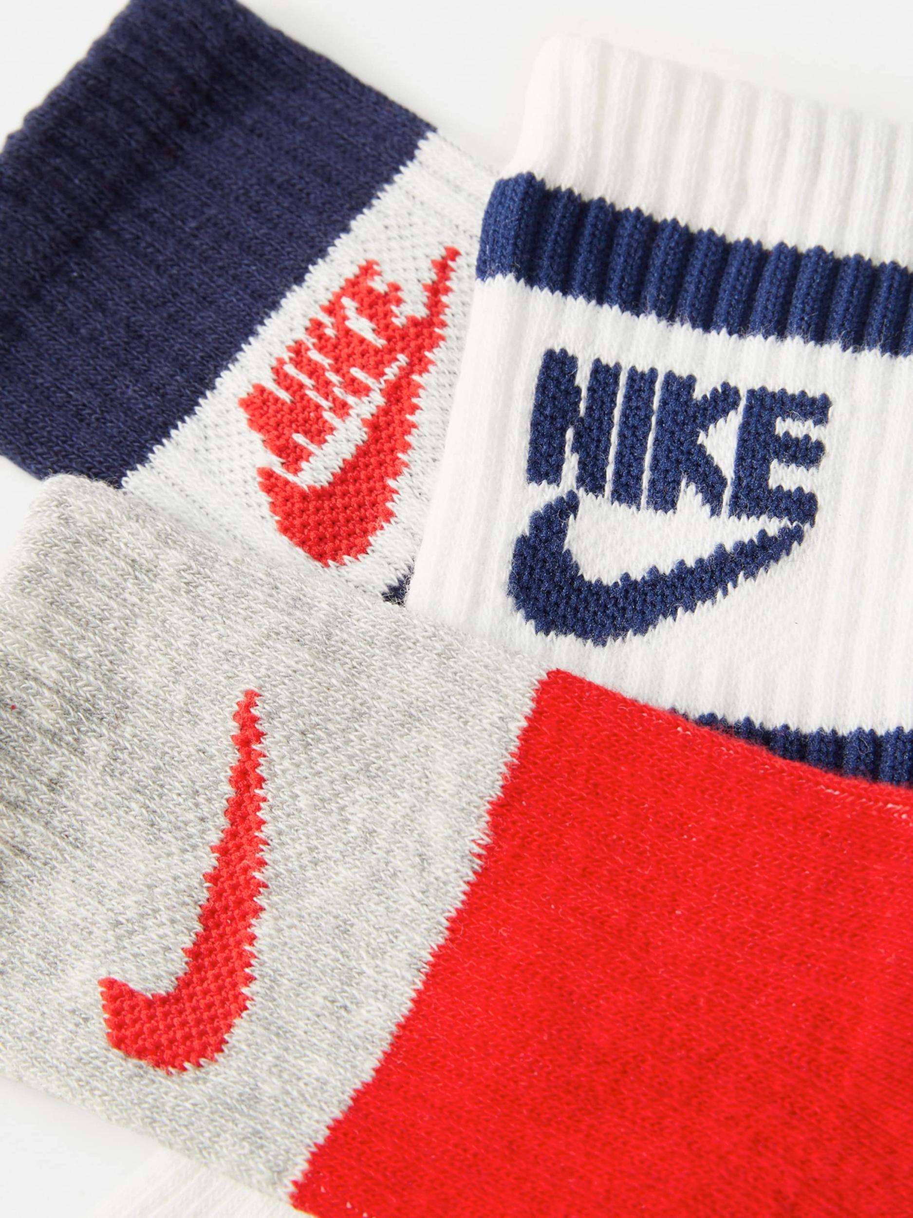 Nike Sportswear Kojinės tamsiai mėlyna / margai pilka / raudona / balta