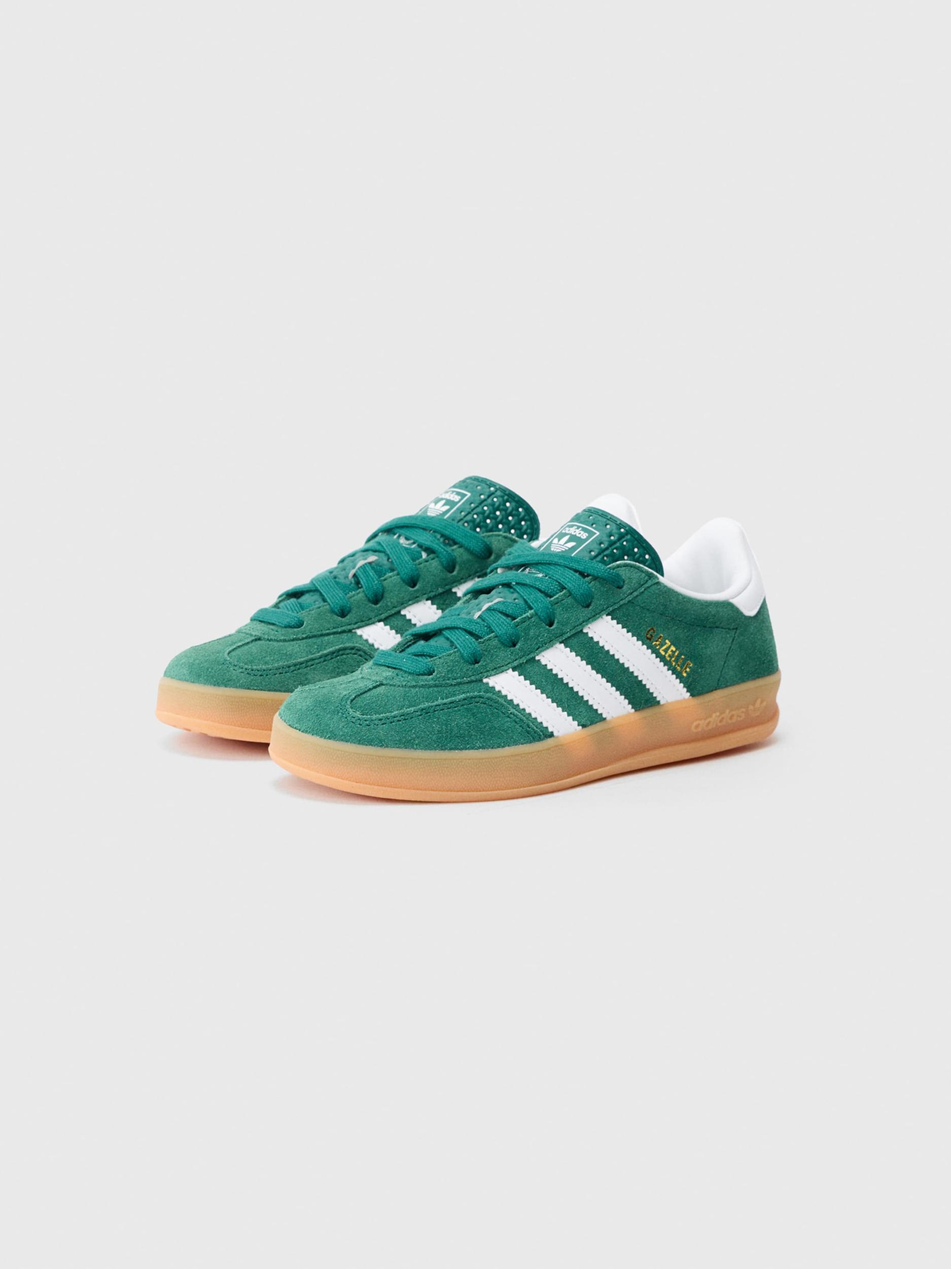 ADIDAS ORIGINALS Sportbačiai 'GAZELLE' auksas / tamsiai žalia / balta