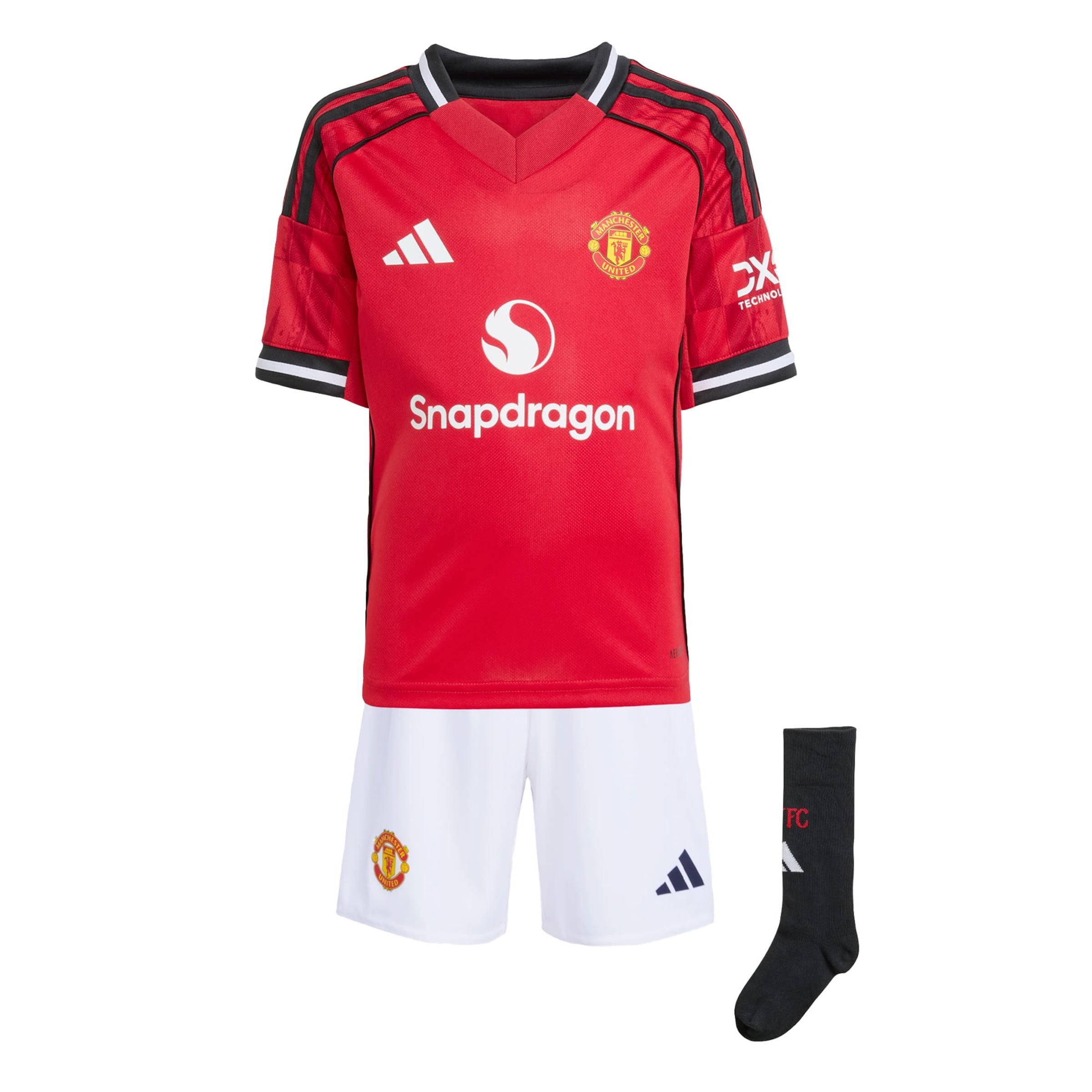 ADIDAS PERFORMANCE Treniruočių kostiumas 'Manchester United 25/26 Home Mini Kit' geltona / raudona / juoda / balta