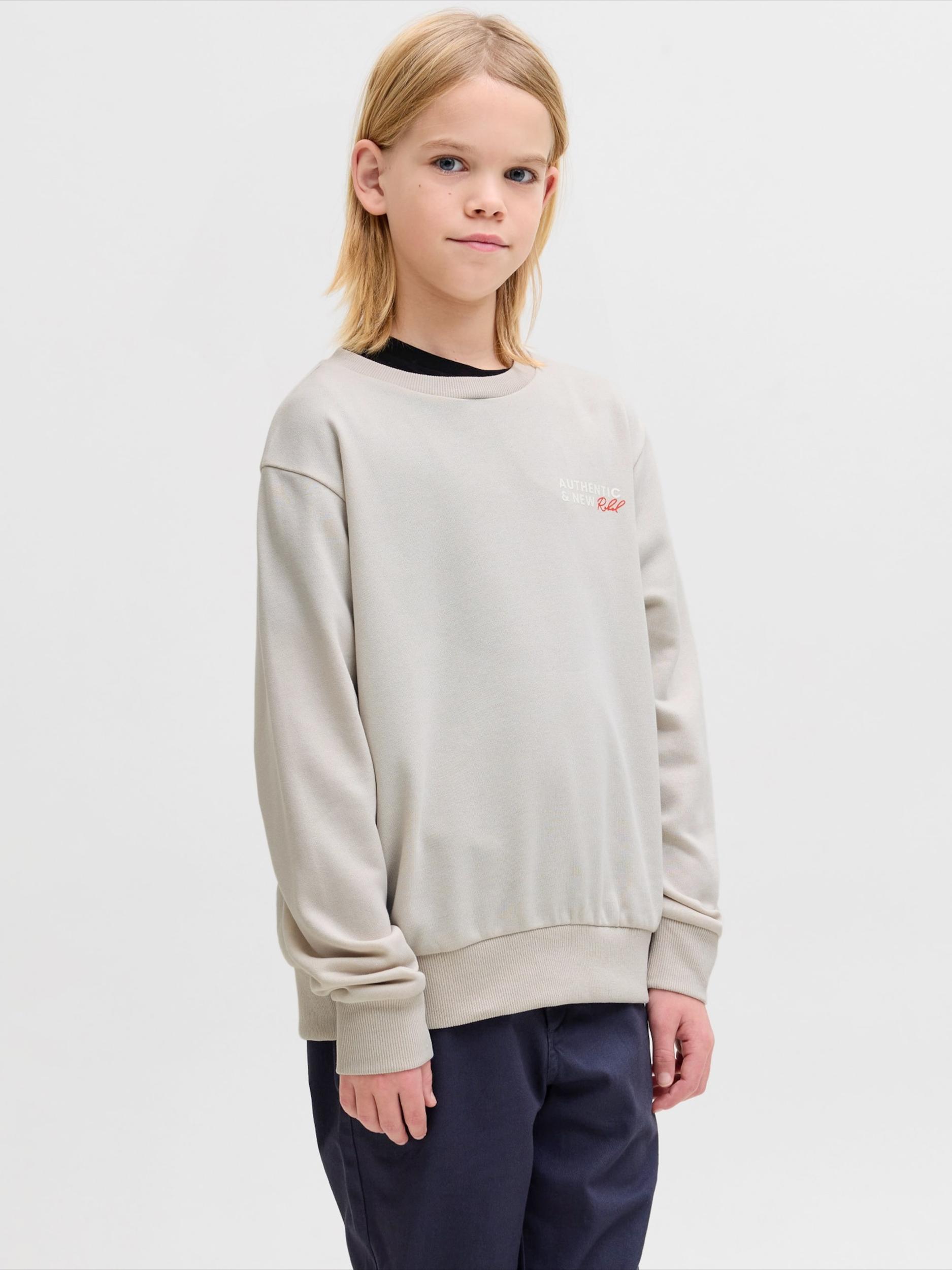 JJ Rebel Megztinis be užsegimo 'JREBHAYDEN' glaisto spalva / tamsiai raudona / balta