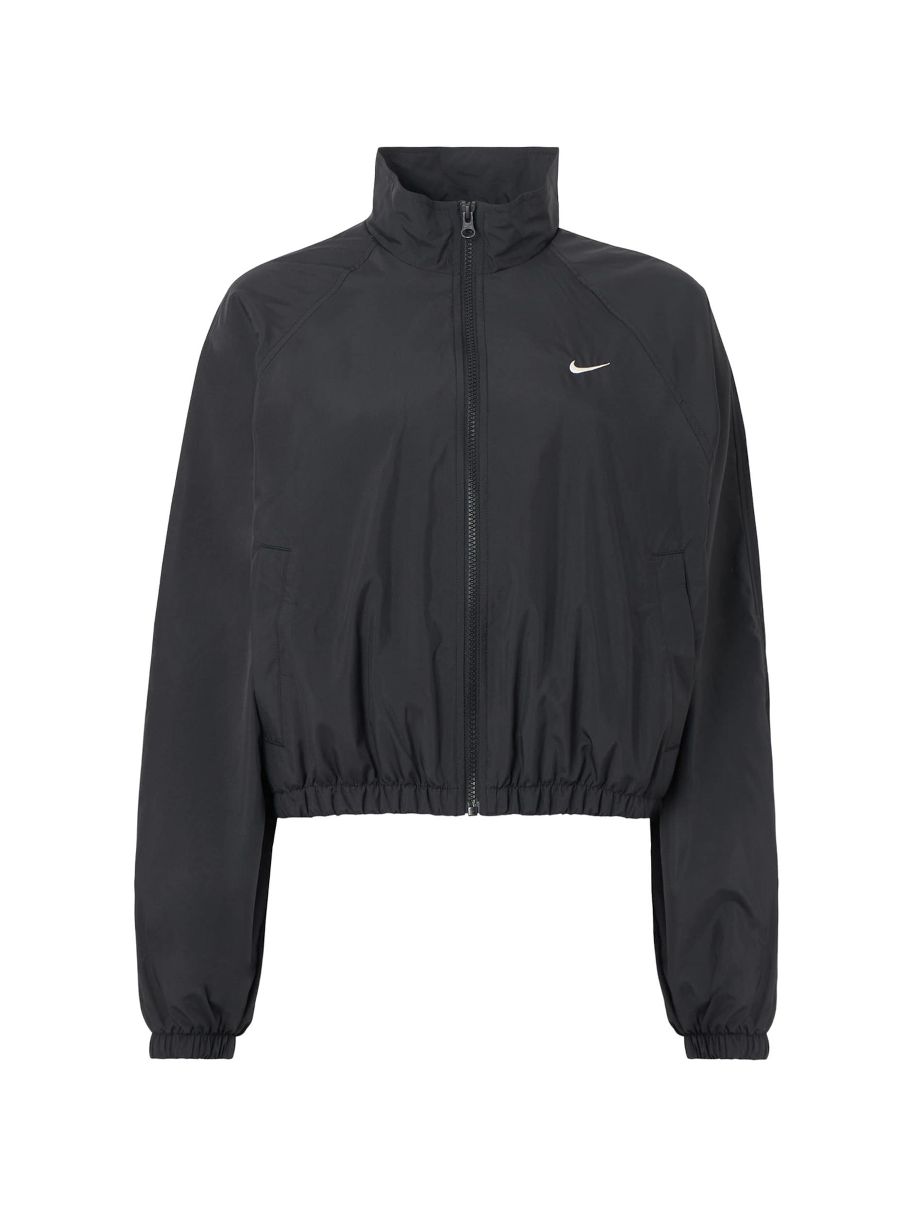 Nike Sportswear Demisezoninė striukė juoda / balta