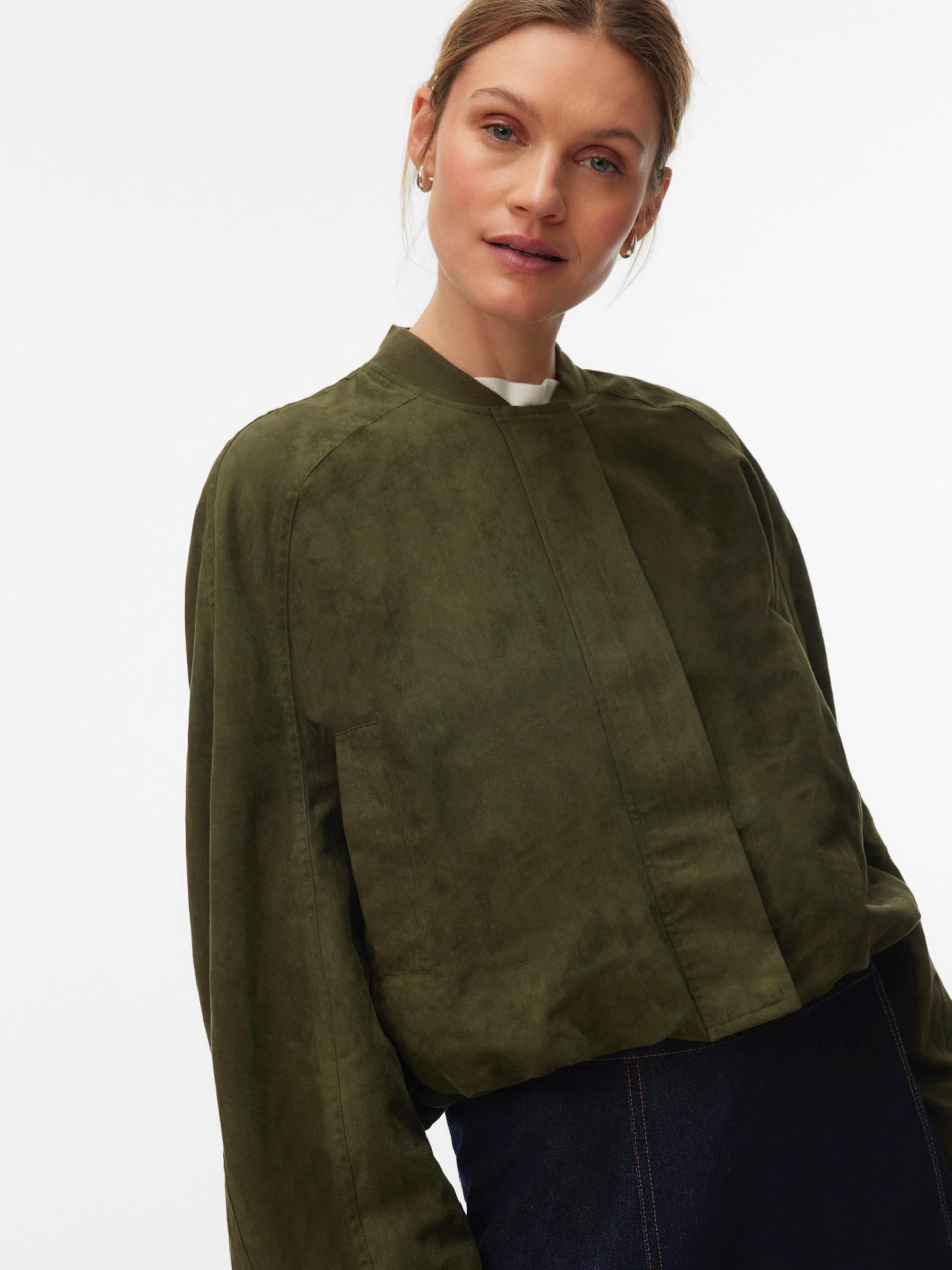 VERO MODA Demisezoninė striukė 'VMKATHY' alyvuogių spalva