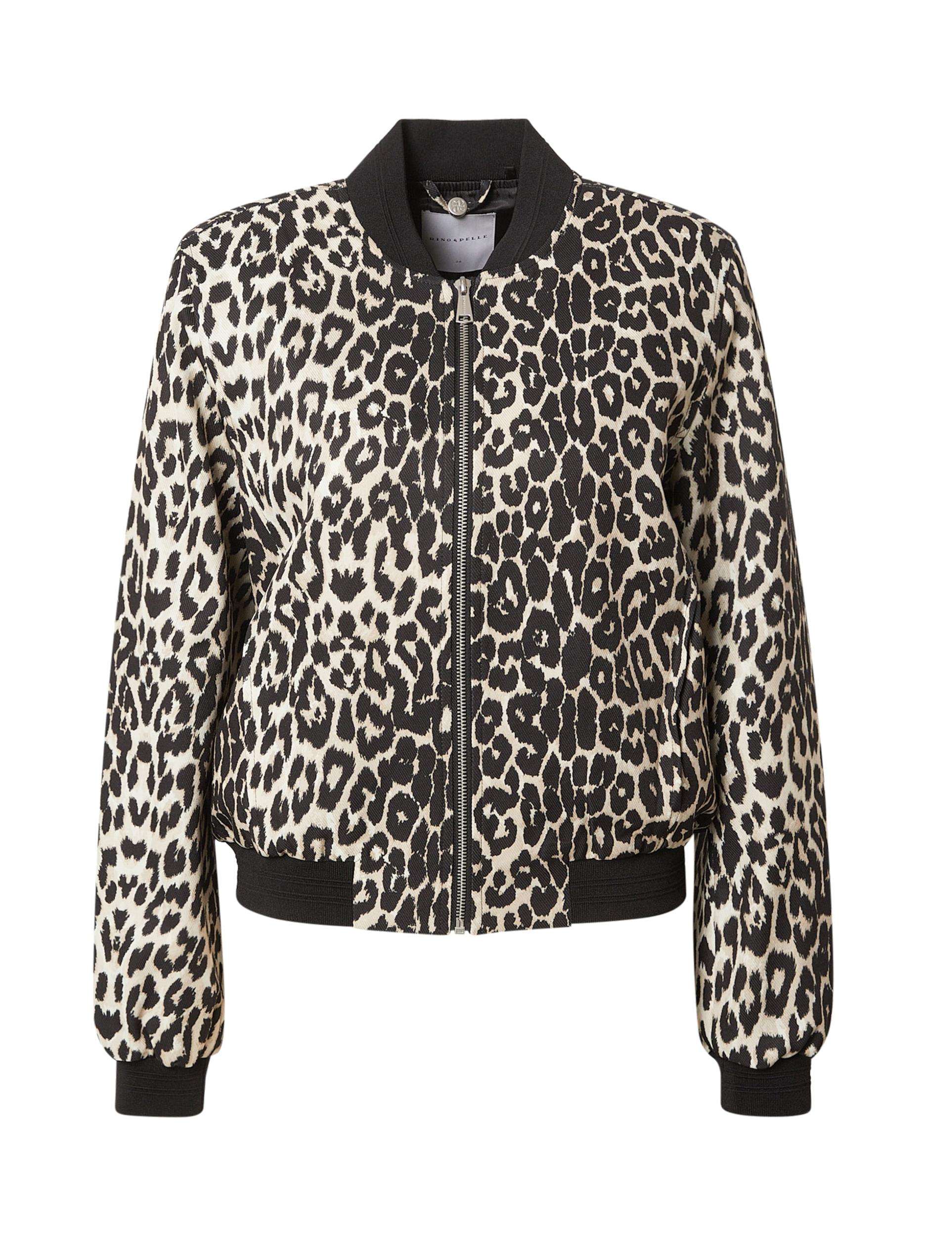 RINO & PELLE Demisezoninė striukė 'Banner' zomšos spalva / juoda