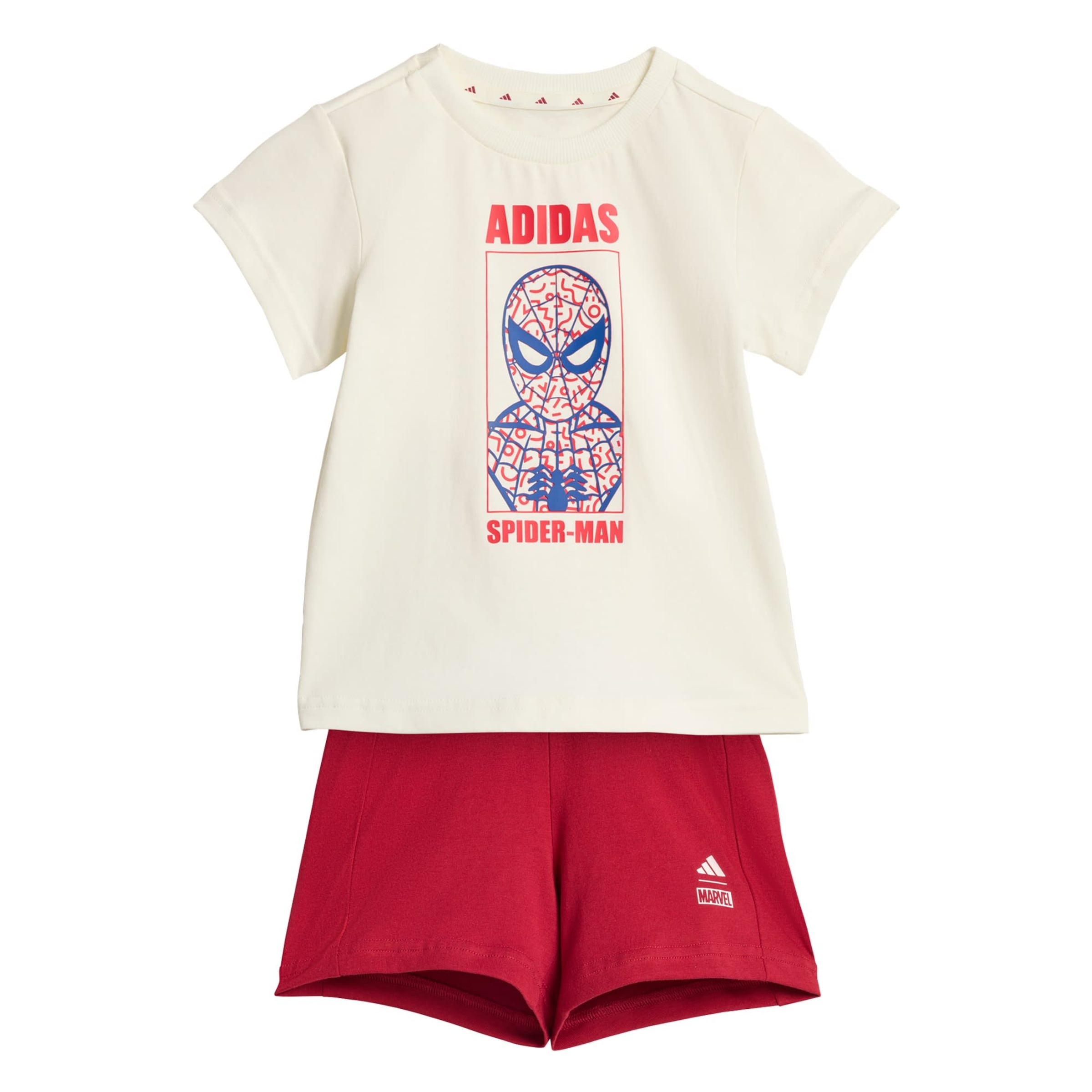 ADIDAS SPORTSWEAR Treniruočių kostiumas 'Adidas x Marvel Spider-Man' tamsiai mėlyna / rubinų raudona / vilnos balta