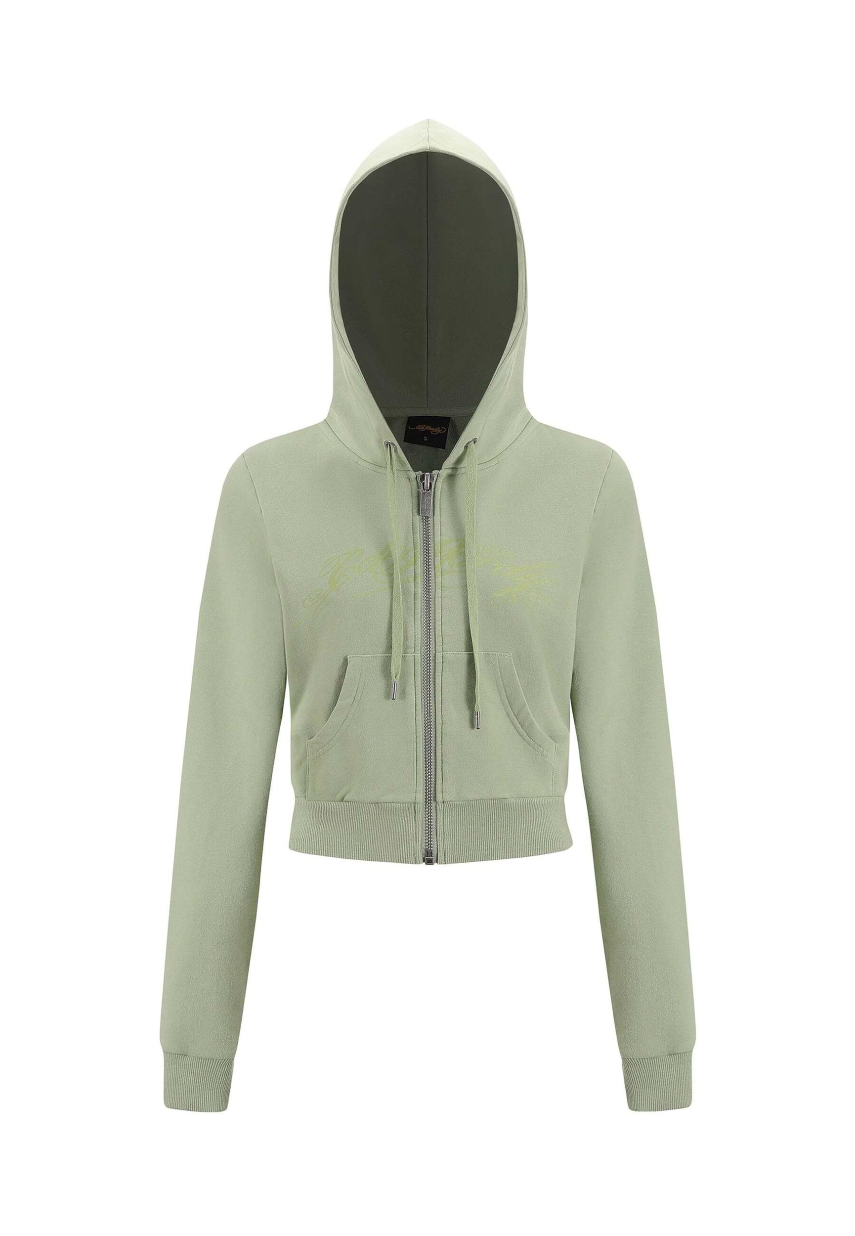 Ed Hardy Džemperis 'Love Is Mystery' neoninė žalia / šviesiai žalia