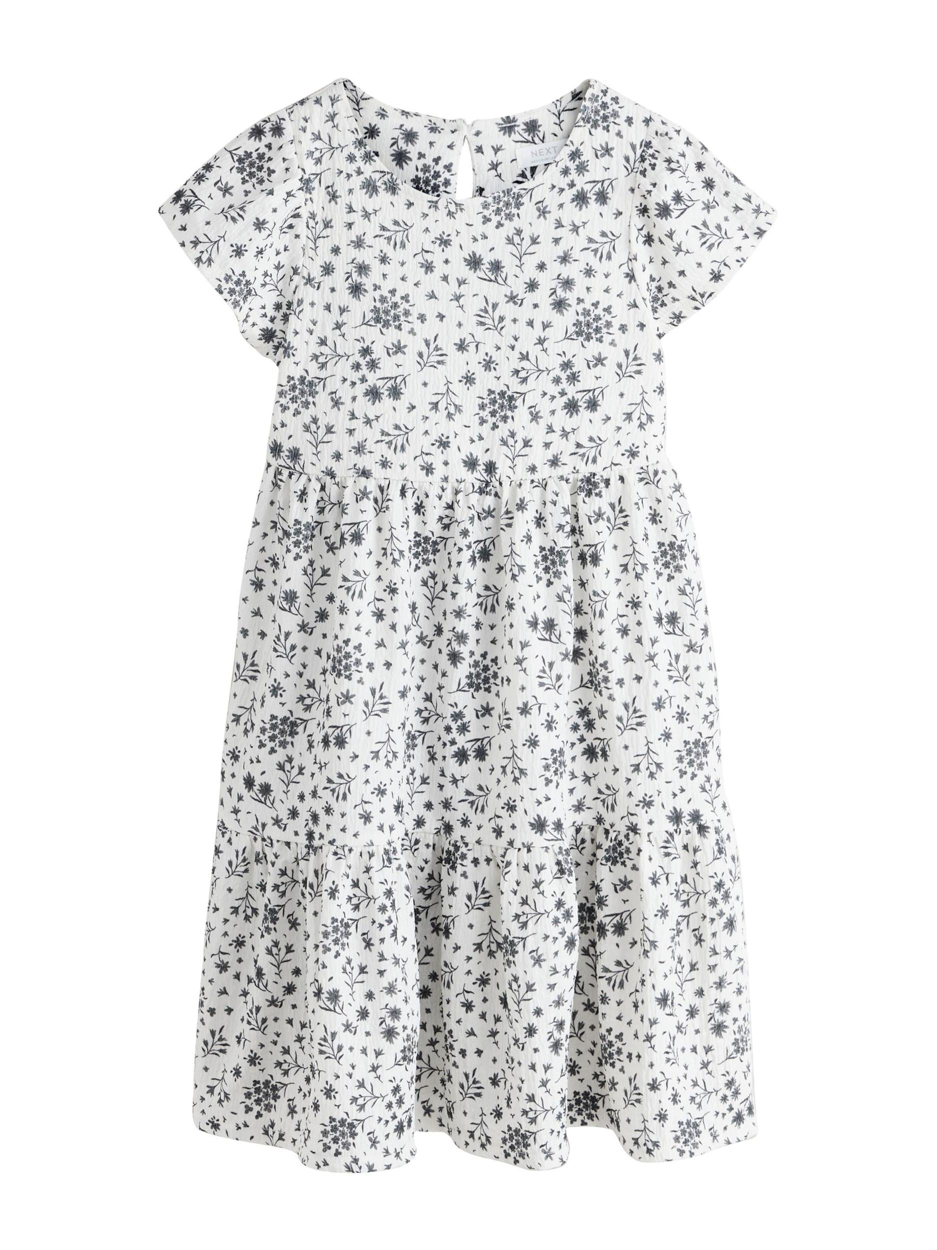 Next Suknelė tamsiai pilka / balta