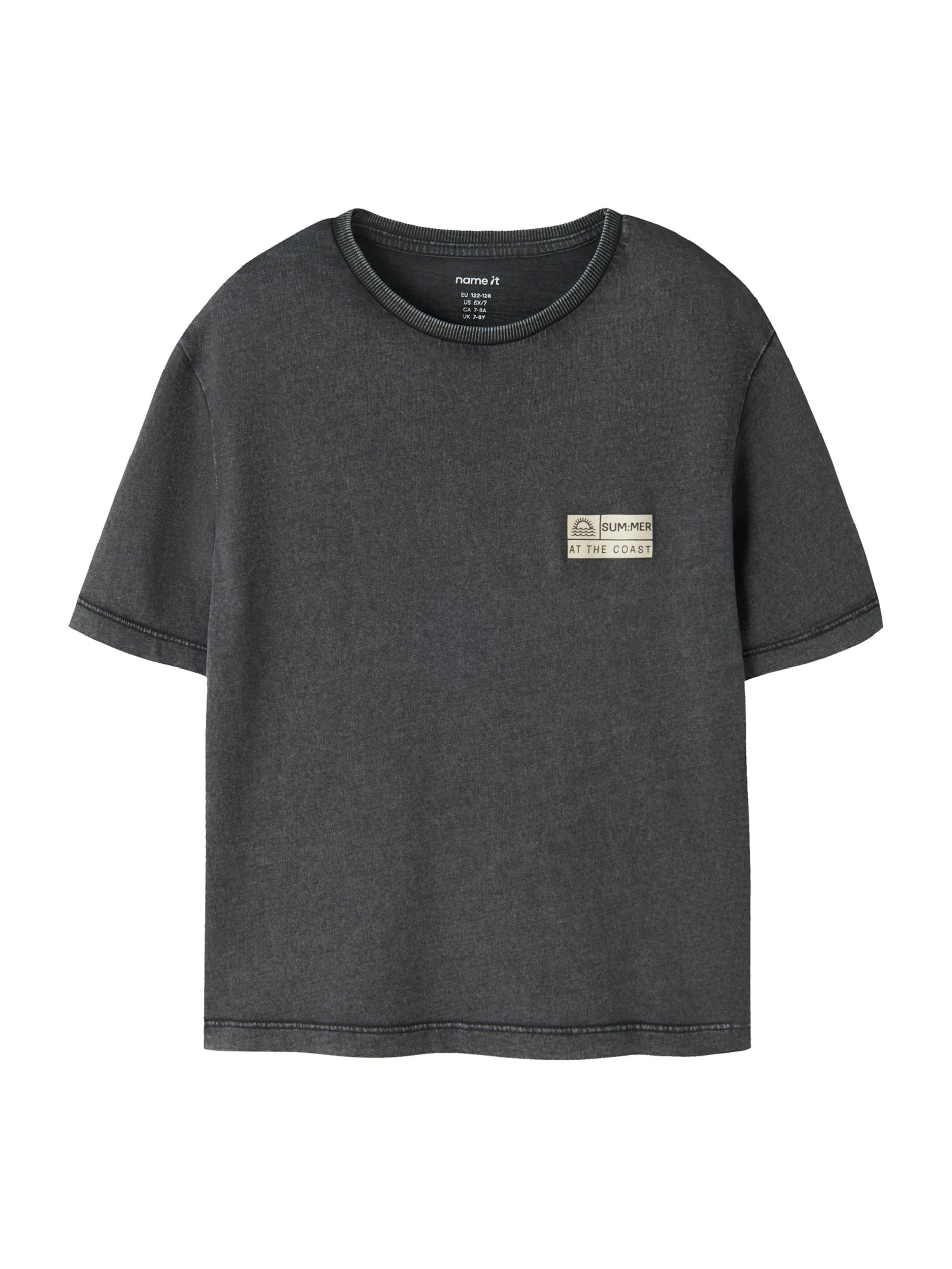 NAME IT Marškinėliai 'NKMFANDEL' smėlio spalva / juoda