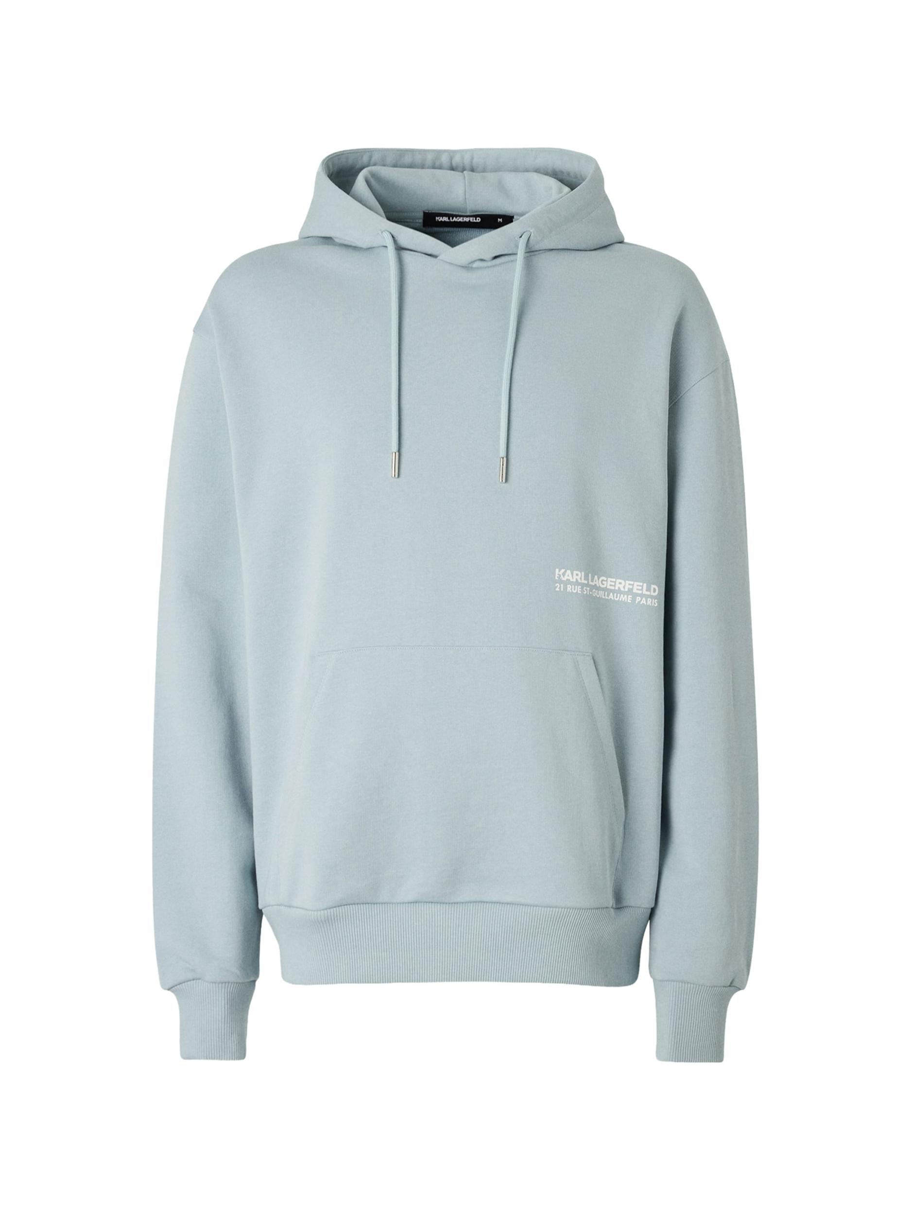 Karl Lagerfeld Megztinis be užsegimo pastelinė mėlyna / balta