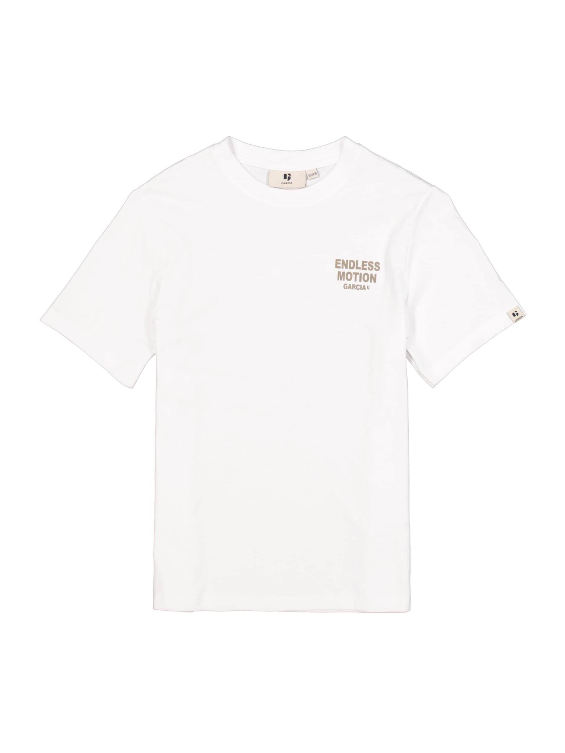 GARCIA Marškinėliai tamsi smėlio / balta
