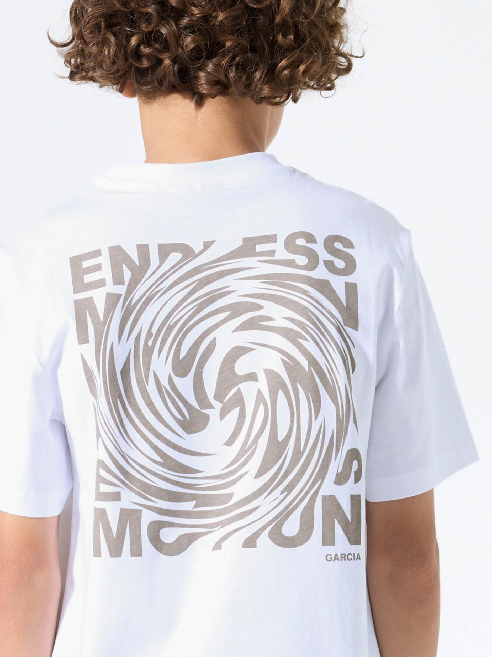 GARCIA Marškinėliai tamsi smėlio / balta
