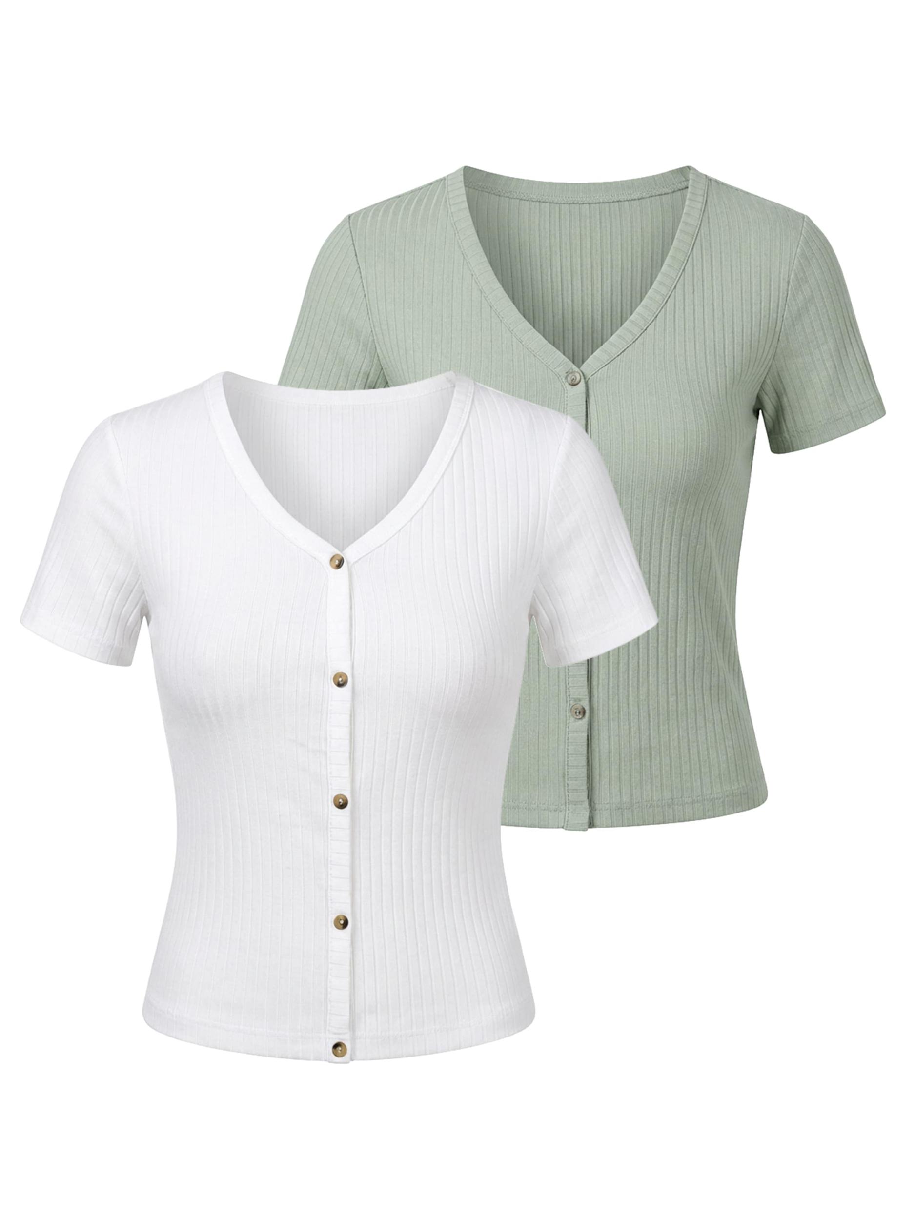 studioselect Kardiganas 'Elna' mėtų spalva / balta