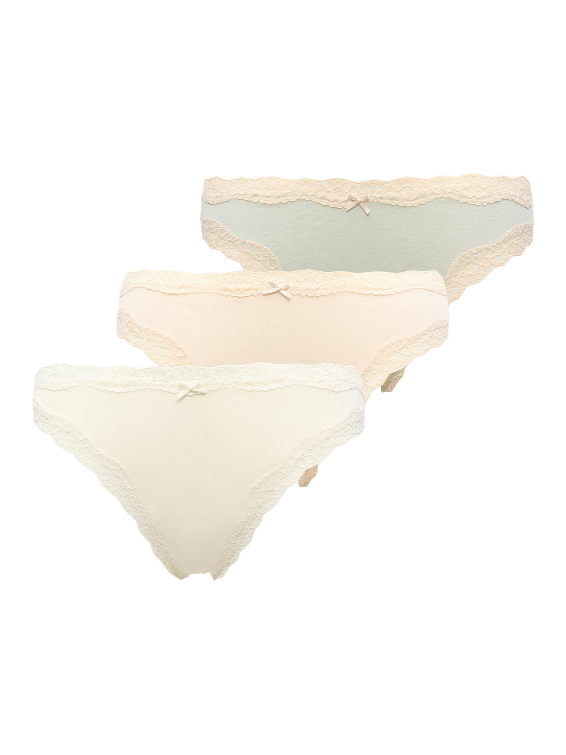 Lindex Siaurikės pastelinė geltona / pastelinė žalia / balkšva