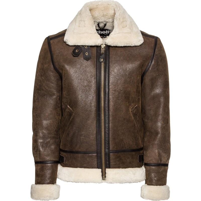 【BRAND SHOP KOHAKU】SCHOTT BROS Schott NYC Demisezoninė striukė 'LC1259' ruda / kremo - GLAMI.lt