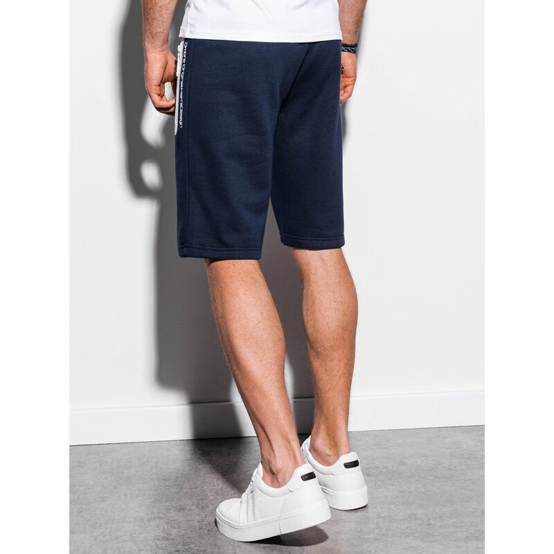 Ombre Clothing Vyriški sportiniai šortai - tamsiai mėlyni V4 W239