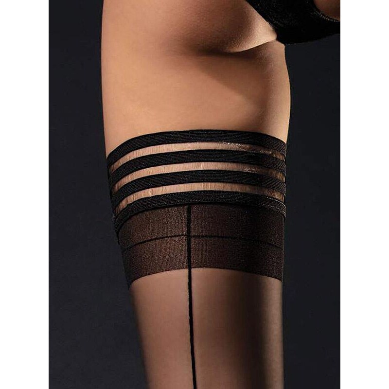 Fiore prilipinamos kojinės su siūle "Femme Fatale 20 Den Black"