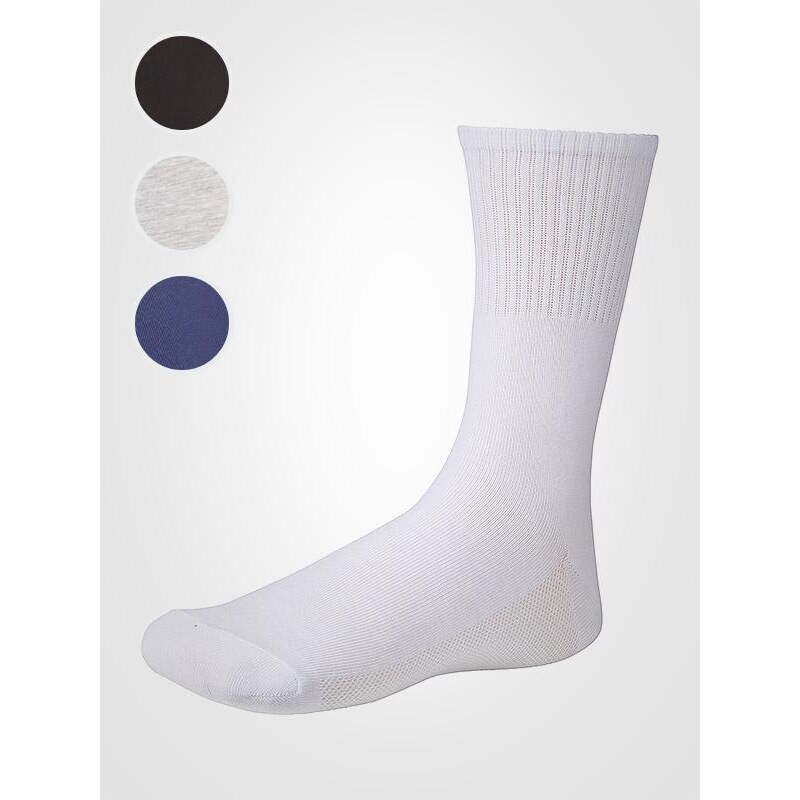 Ysabel Mora 3 unisex medvilninių sportinių kojinių komplektas "Breathable Black - Grey - Navy"