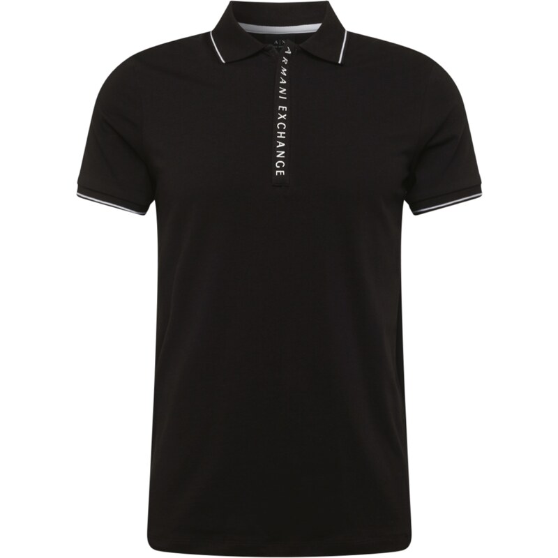 ARMANI EXCHANGE Marškinėliai juoda / balta