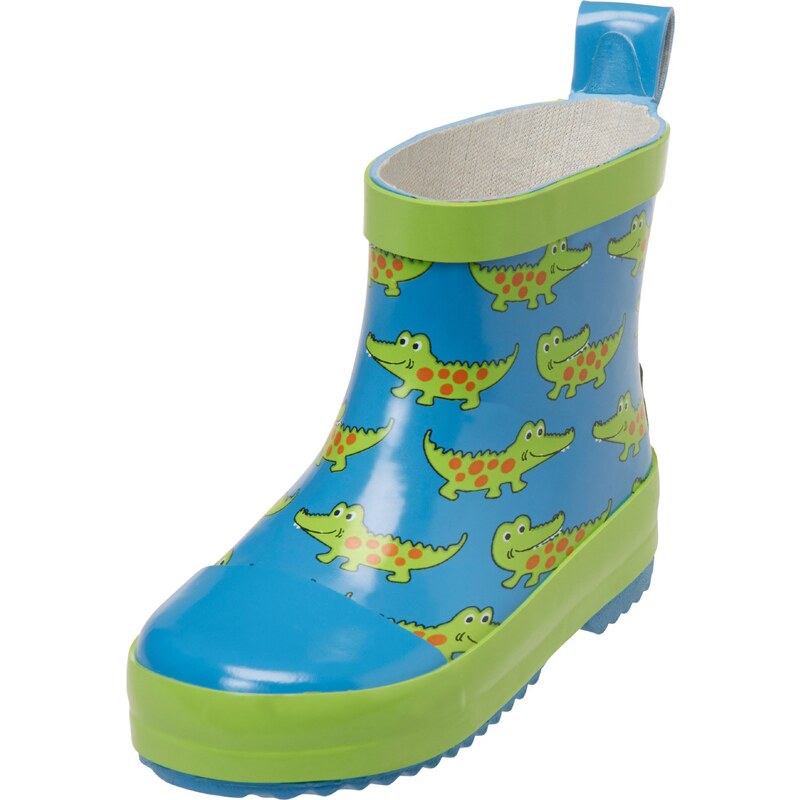 PLAYSHOES Guminiai batai 'Krokodil' mėlyna / žalia / raudona