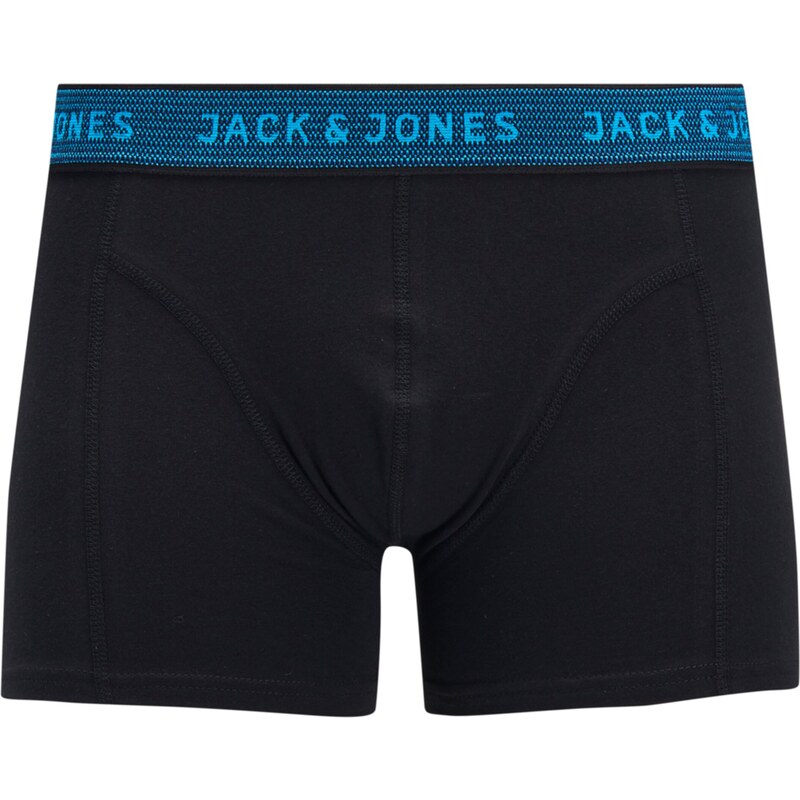 JACK & JONES Boxer trumpikės mėlyna / pilka / raudona / juoda
