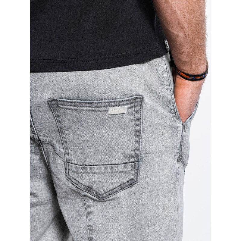 Ombre Clothing Vyriški džinsiniai šortai - pilka W361