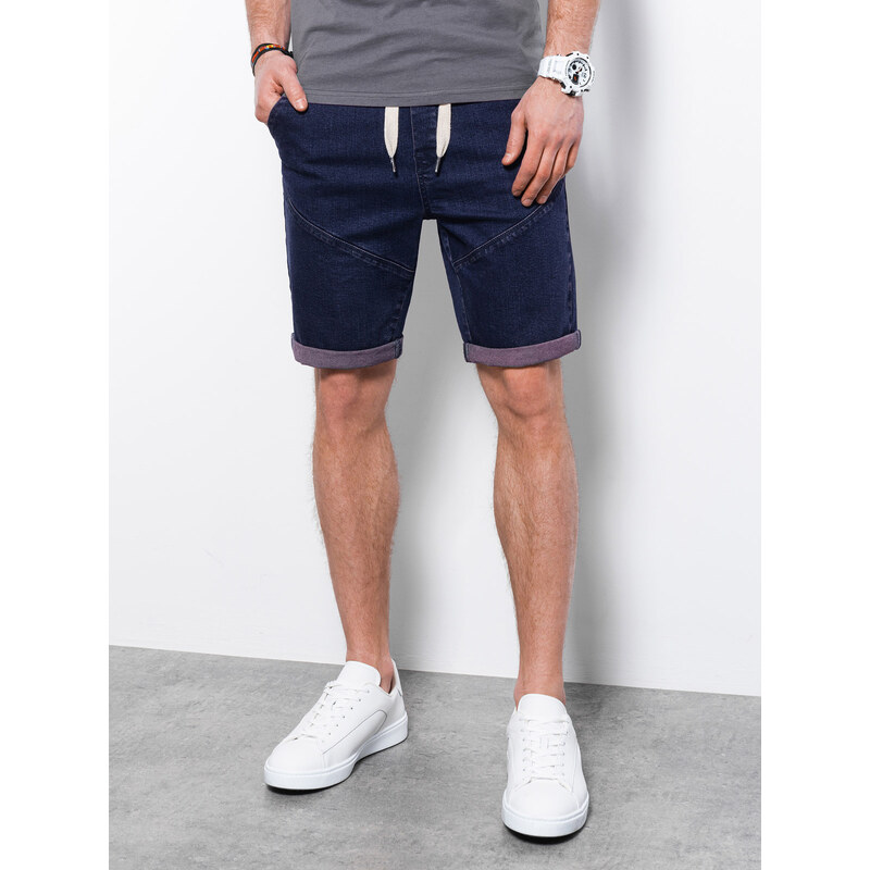 Ombre Clothing Vyriški džinsiniai šortai - violetinė W361