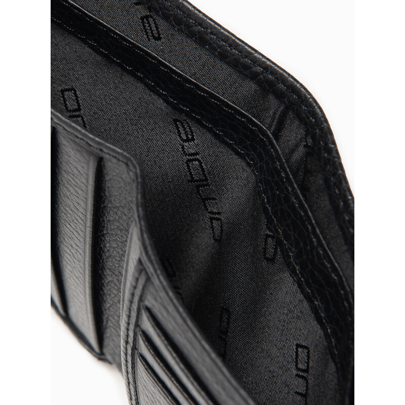 Ombre Clothing Vyriška odinė piniginė - juoda A608