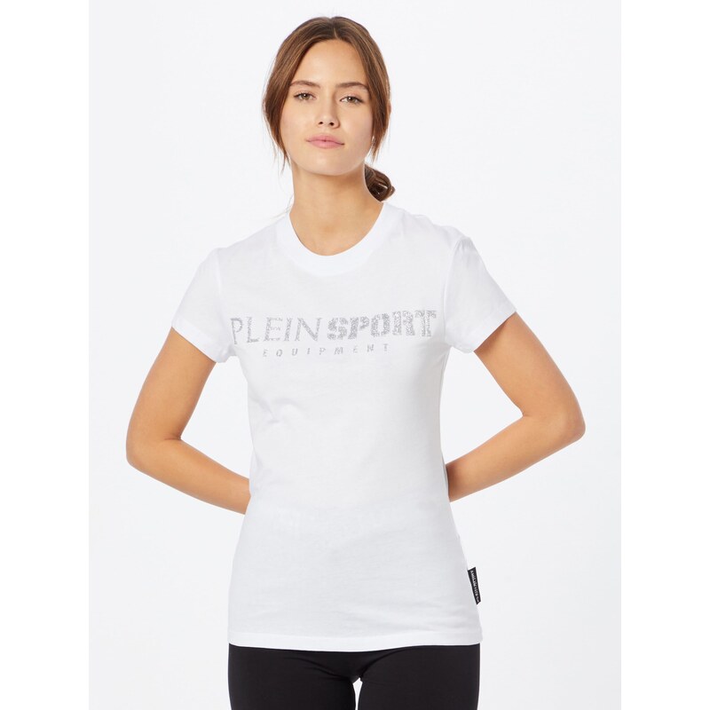 Plein Sport Marškinėliai sidabrinė / balta