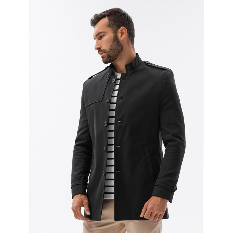 Ombre Clothing Pavasarinis paltas - juodas C269