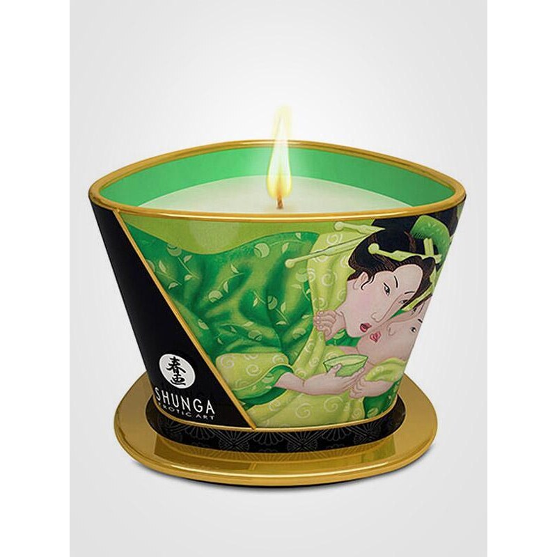 Shunga masažo žvakė "Vela 170ml Exotic Green Tea"