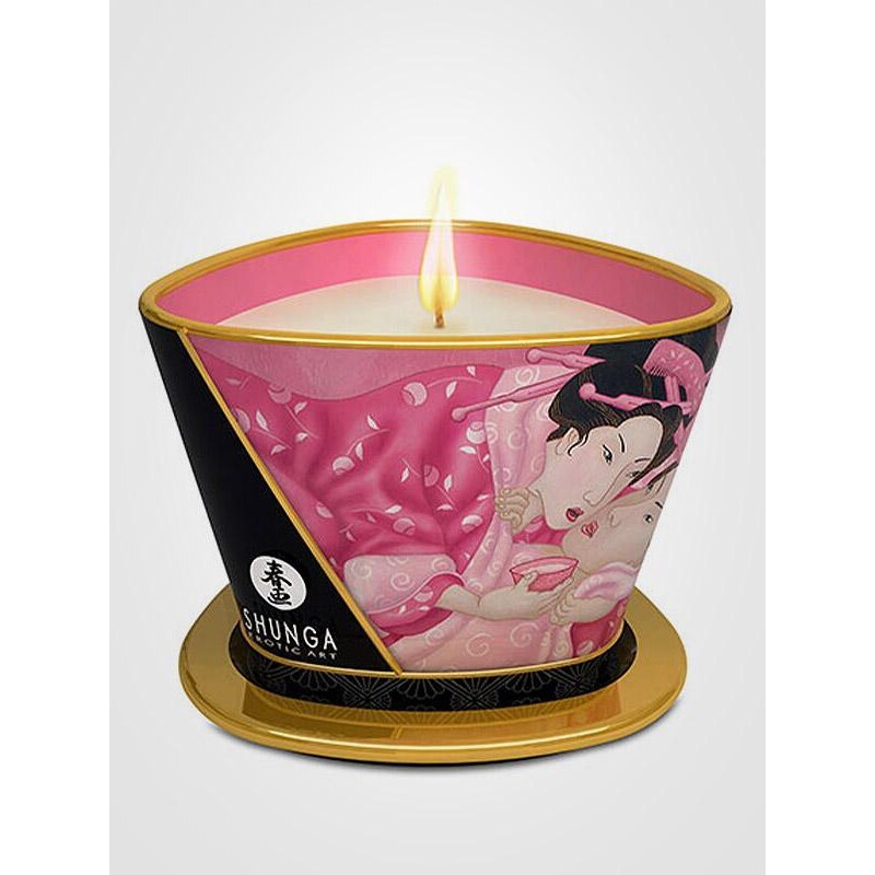 Shunga masažo žvakė "Vela 170ml Rose Petails"