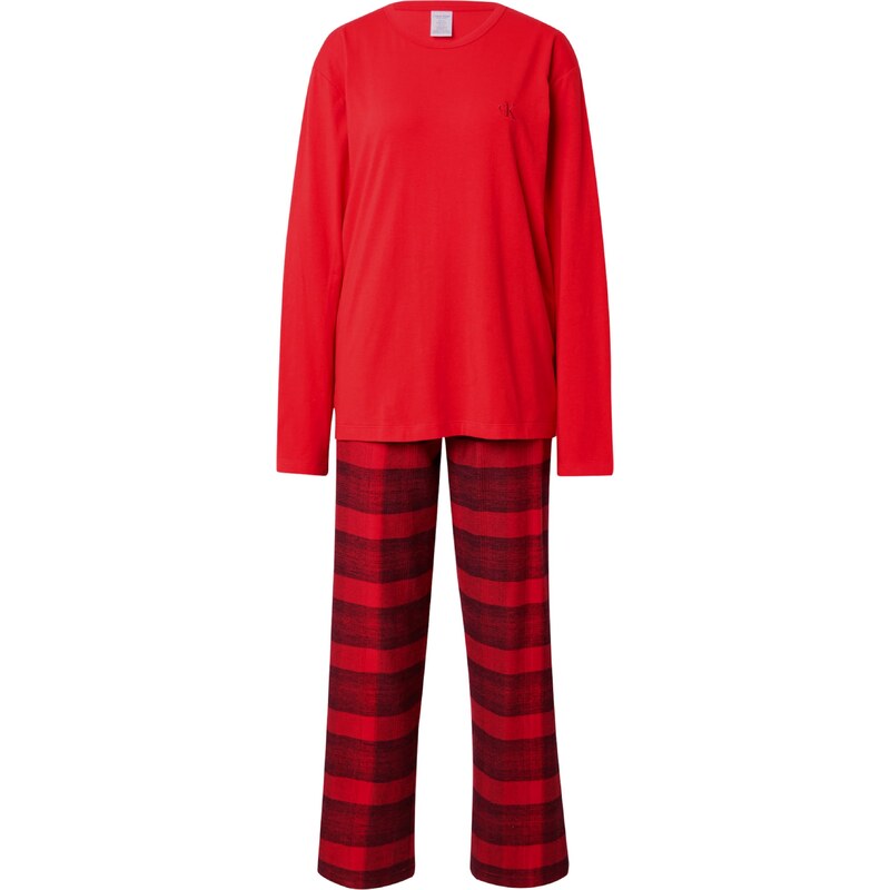 Calvin Klein Underwear Pižama raudona / burgundiško vyno spalva