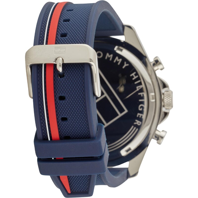 TOMMY HILFIGER Analoginis (įprasto dizaino) laikrodis mėlyna / raudona / sidabrinė / balta