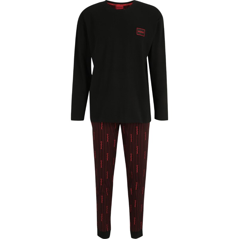 HUGO Red Ilga pižama raudona / juoda