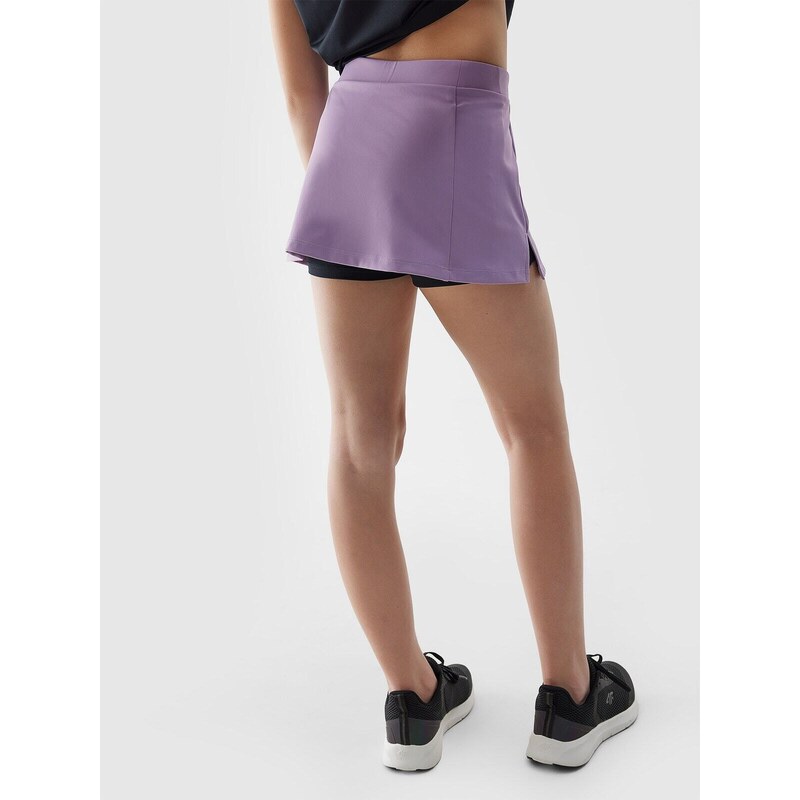 4F Sportinis sijonas 2in1 mergaitėms - violetinis