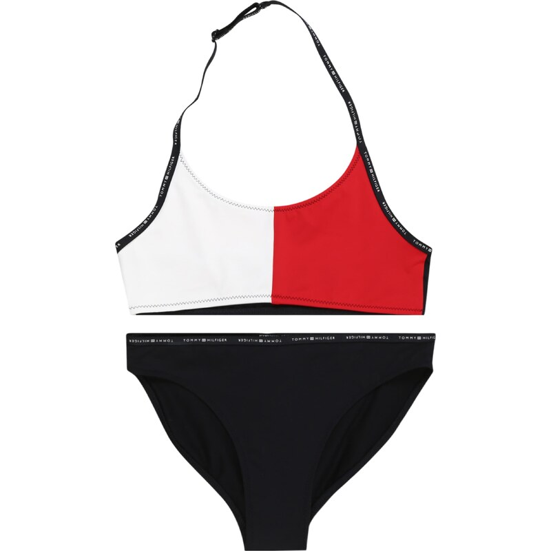 Tommy Hilfiger Underwear Bikinis tamsiai mėlyna jūros spalva / ugnies raudona / balta