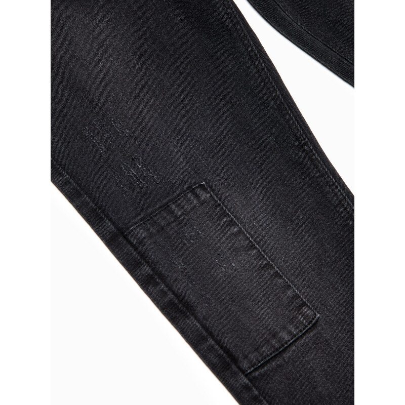 Ombre Clothing Vyriški džinsiniai SKINNY FIT - juodi P1060