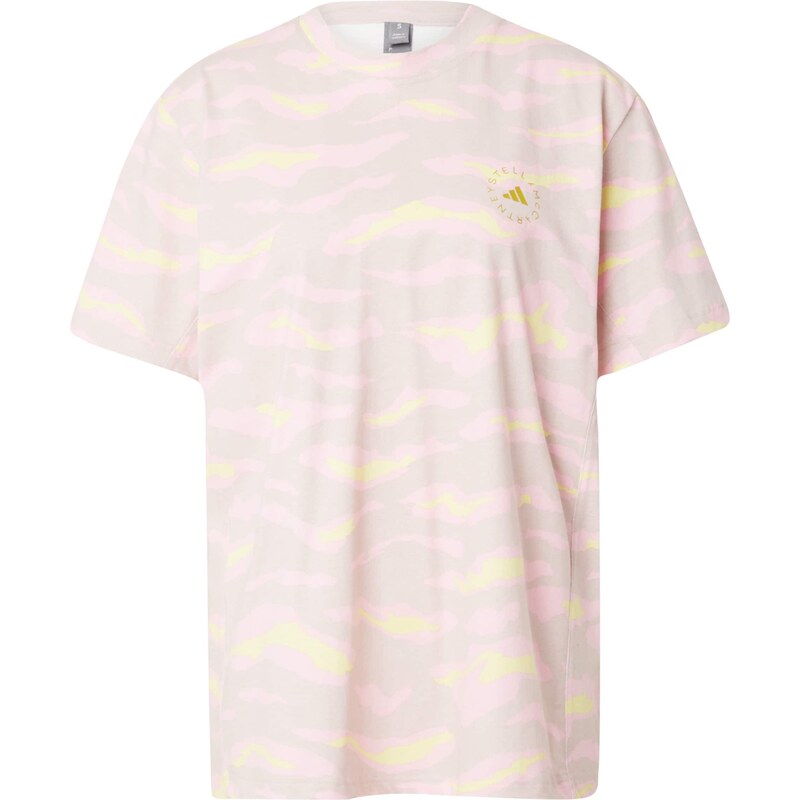 ADIDAS BY STELLA MCCARTNEY Sportiniai marškinėliai 'Truecasuals Printed' geltona / auksas / pilka / rožių spalva