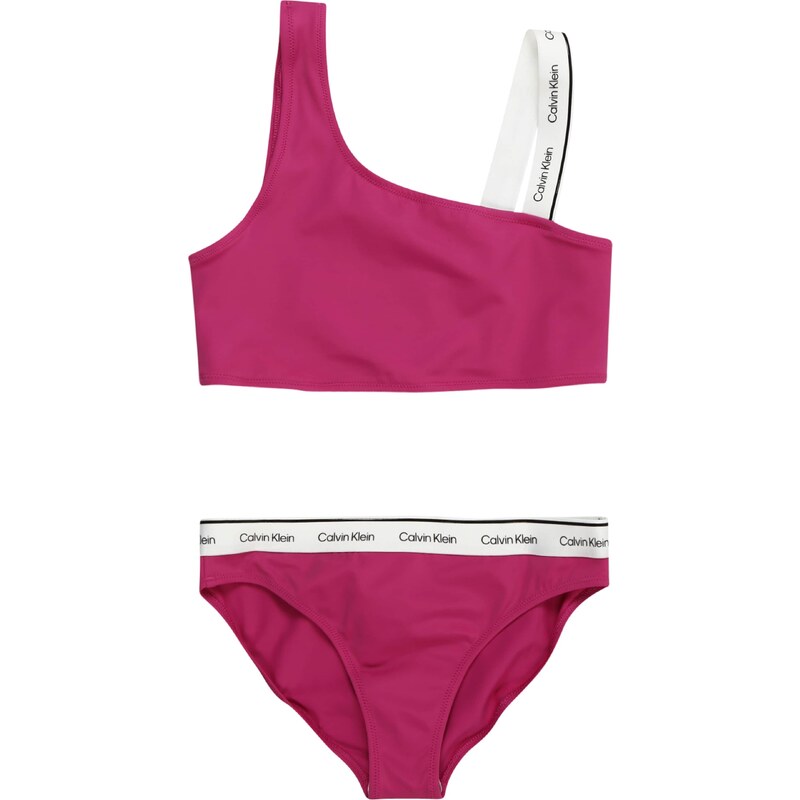 Calvin Klein Swimwear Bikinis 'Meta Legacy' purpurinė / balta