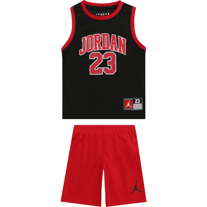 Jordan Treniruočių kostiumas ugnies raudona / juoda / balta